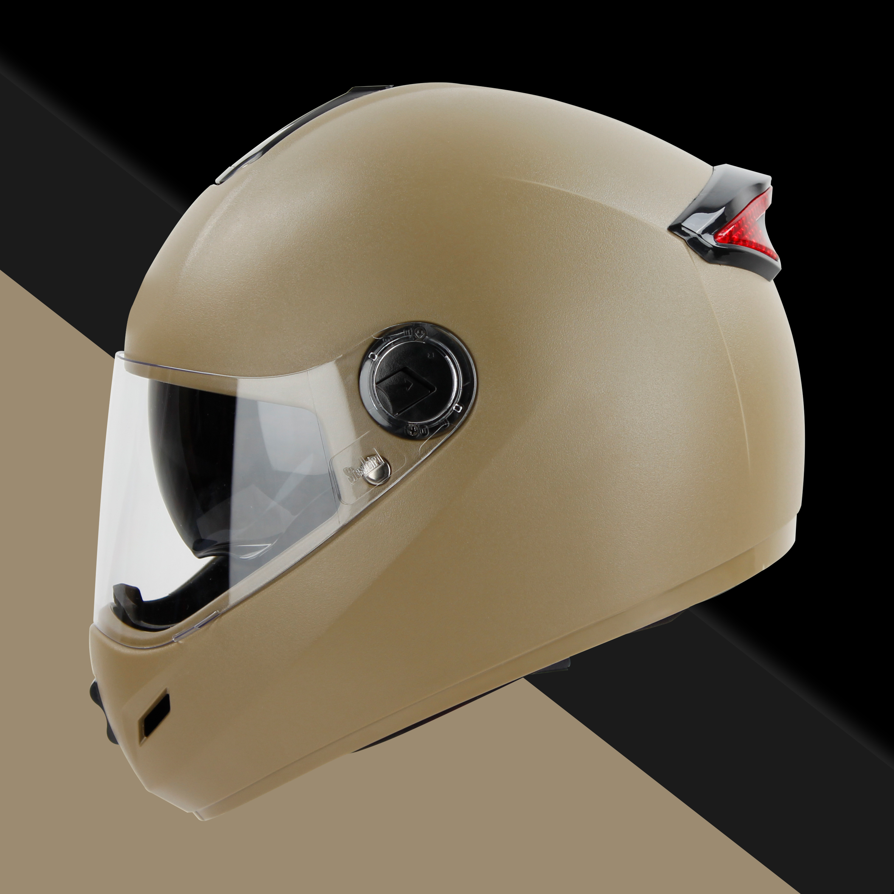 Steelbird SBH-34 Mamba ISI Certified Full Face Helmet With Inner Smoke Sun Shield (Dashing Desert Storm)