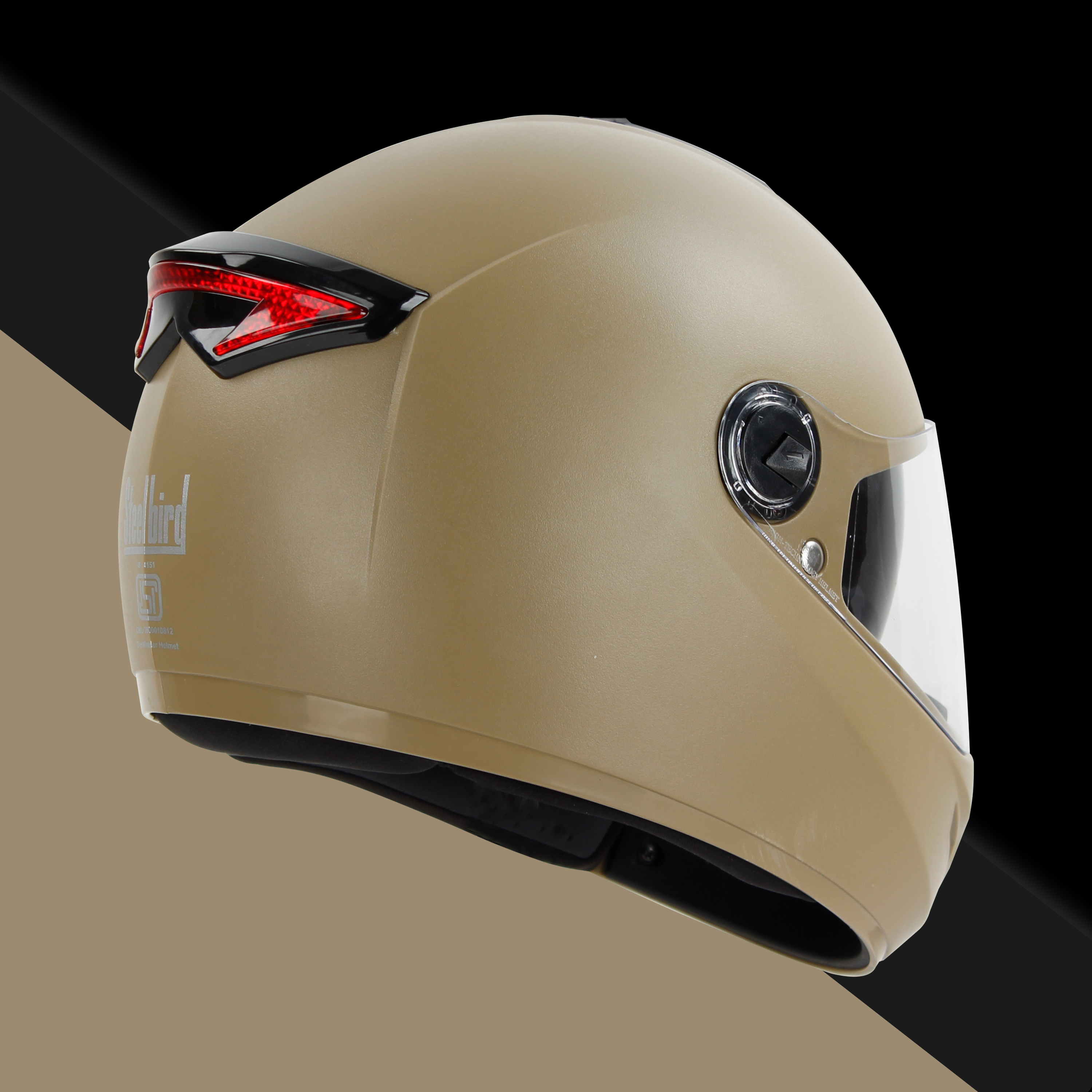 Steelbird SBH-34 Road ISI Certified Full Face Helmet With Inner Smoke Sun Shield (Dashing Desert Storm)