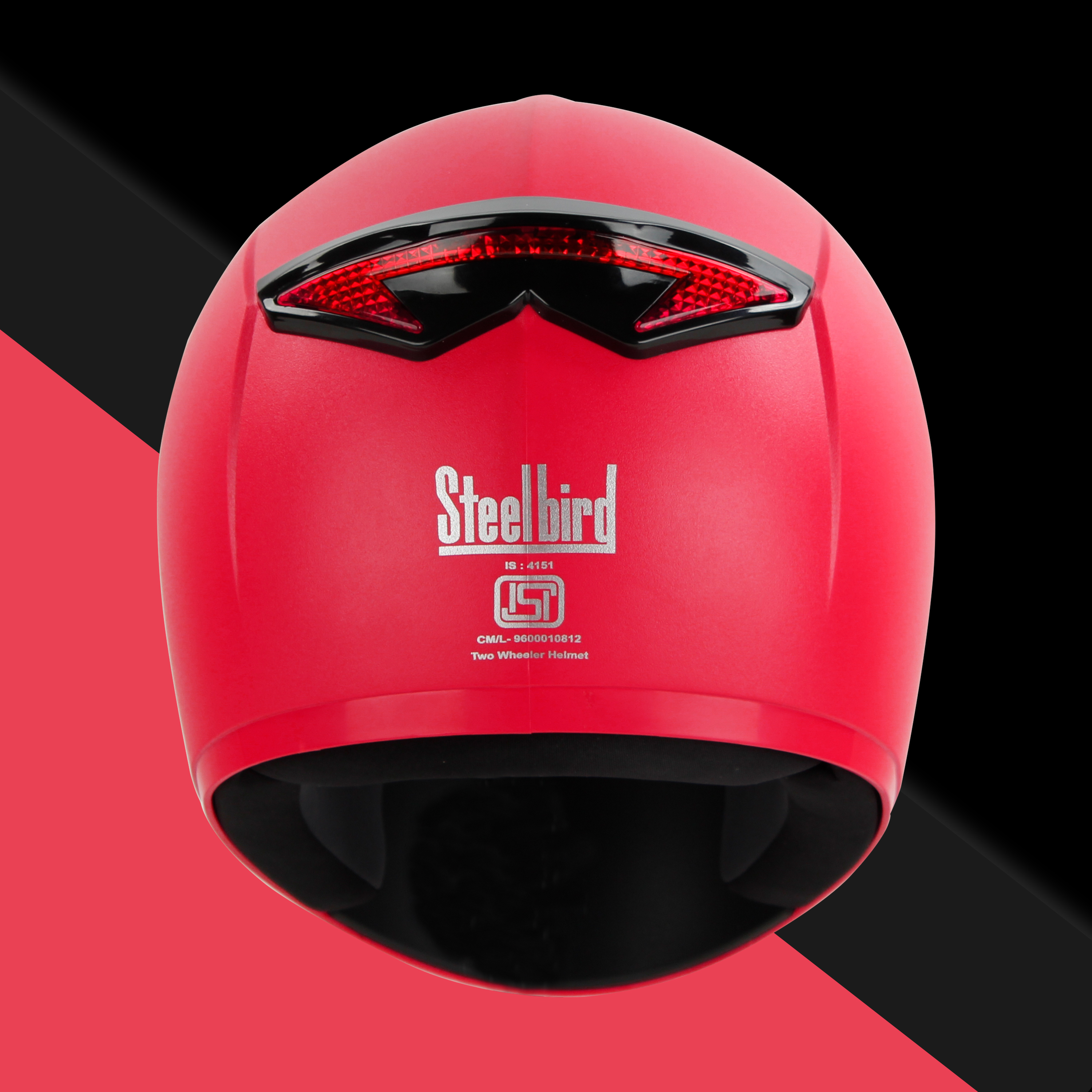 Steelbird SBH-34 Road ISI Certified Full Face Helmet With Inner Smoke Sun Shield (Dashing Red)