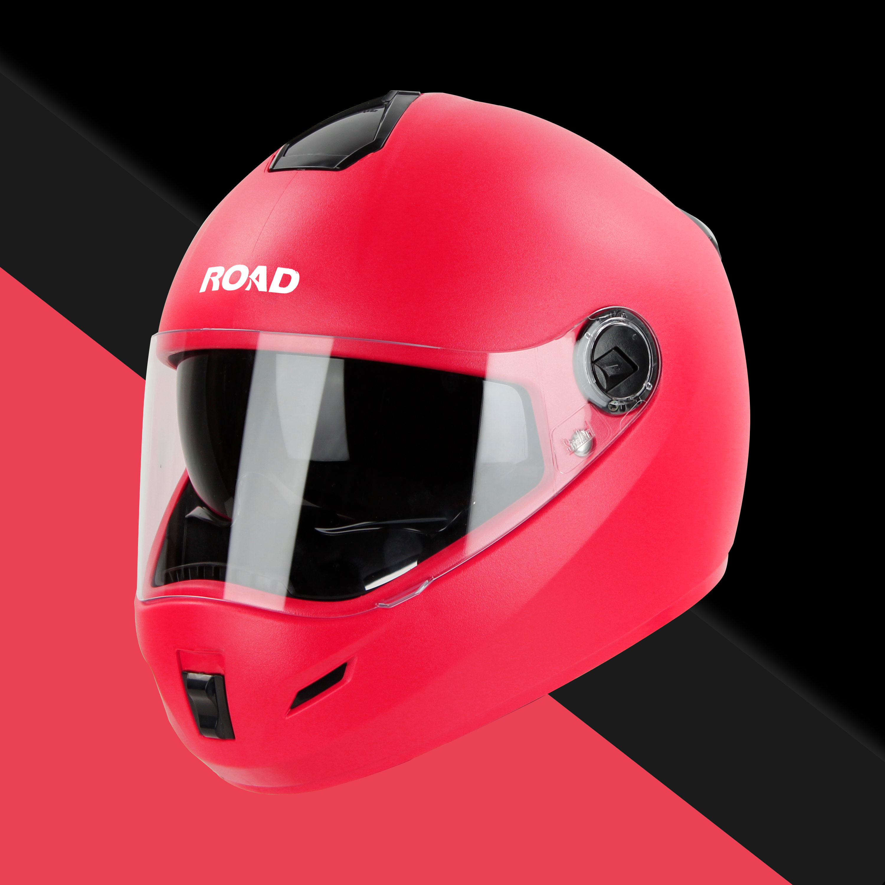 Steelbird SBH-34 Road ISI Certified Full Face Helmet With Inner Smoke Sun Shield (Dashing Red)