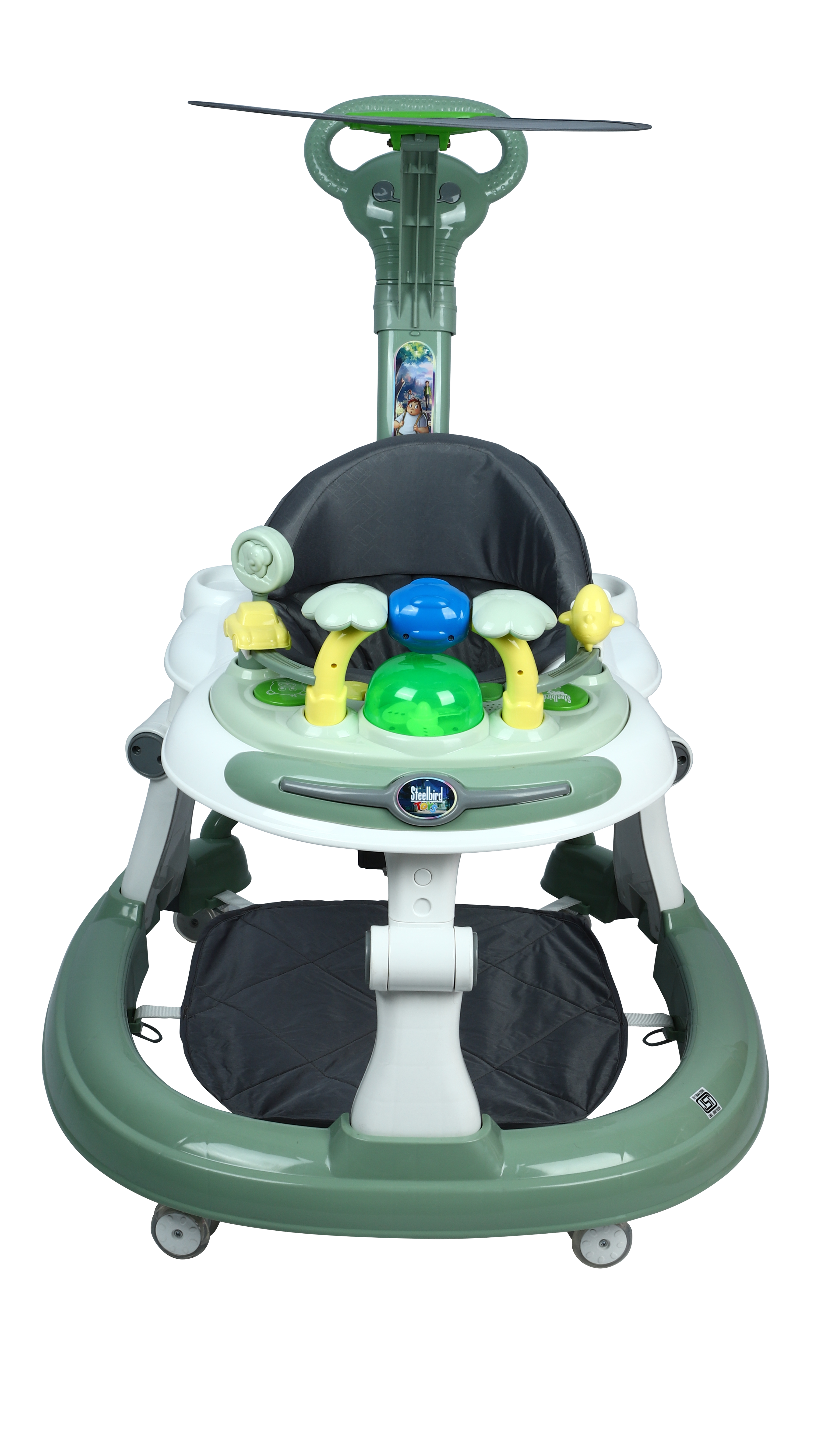 Bluetooth Baby Walker with Sunshield- Sea Green