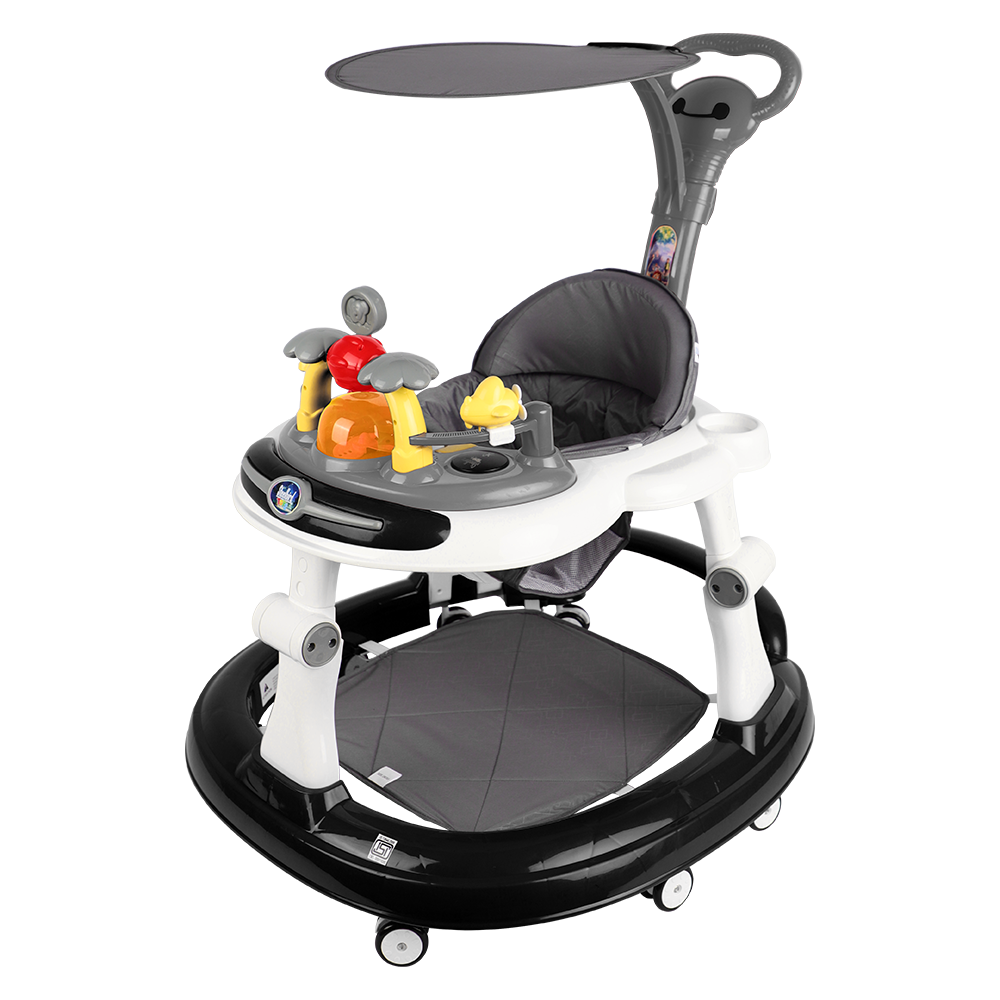 Bluetooth Baby Walker With Sunshield-Black