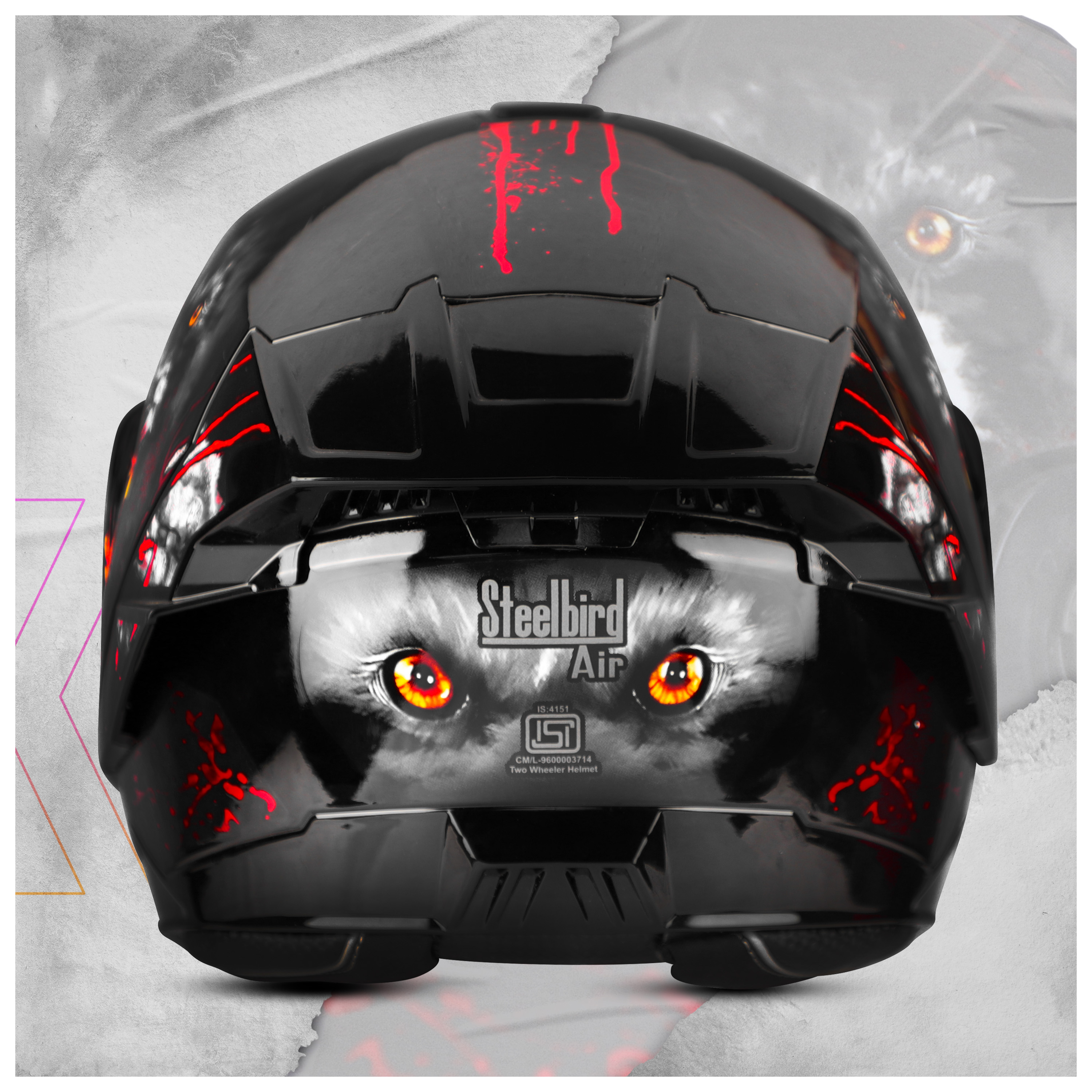 Steelbird SBA-8 Roar ISI Certified Flip-Up Helmet For Men And Women (Glossy Black With Smoke Visor)