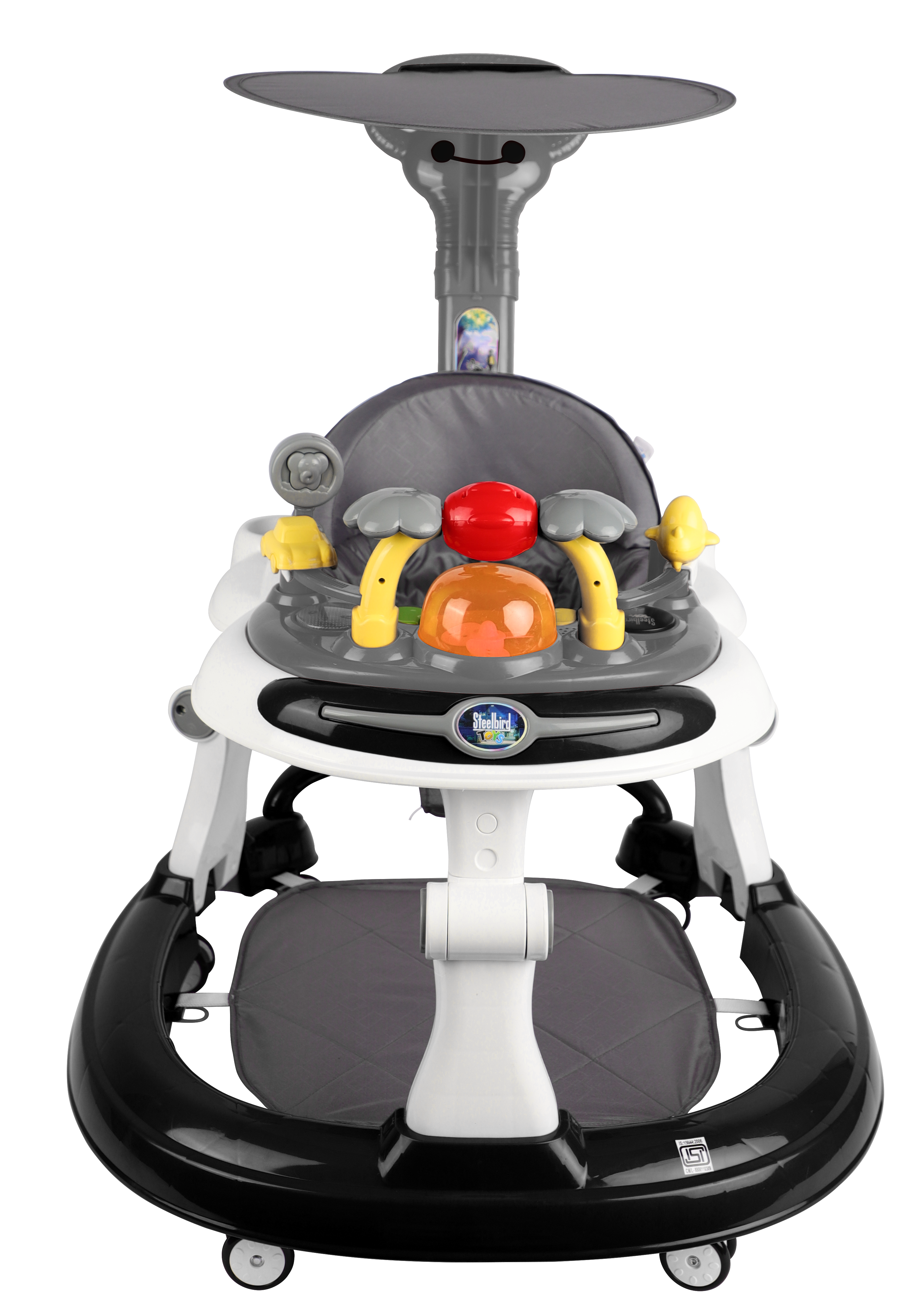 Bluetooth Baby Walker With Sunshield-Black