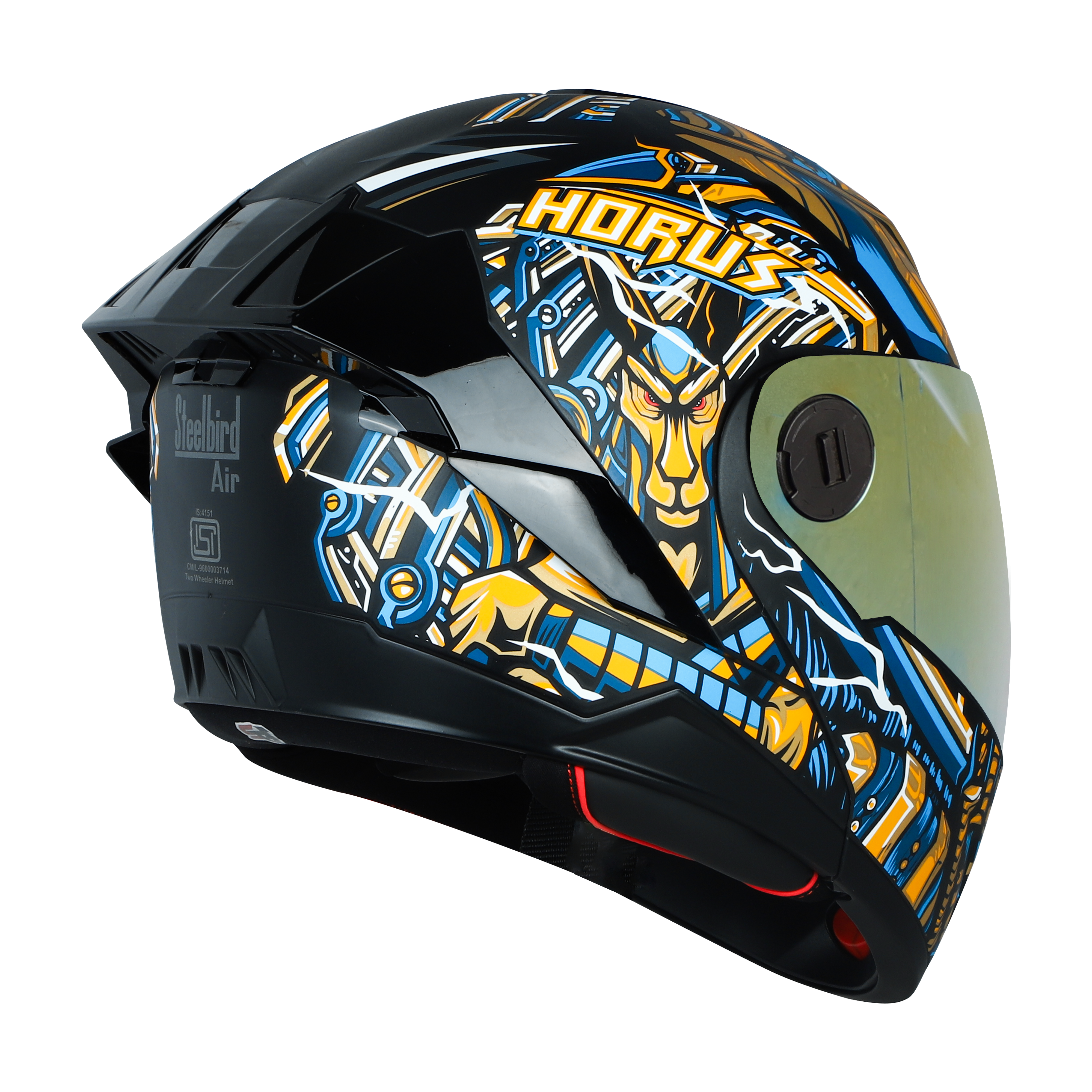 SBA-8 ISS HORUS GLOSSY BLACK WITH GOLD