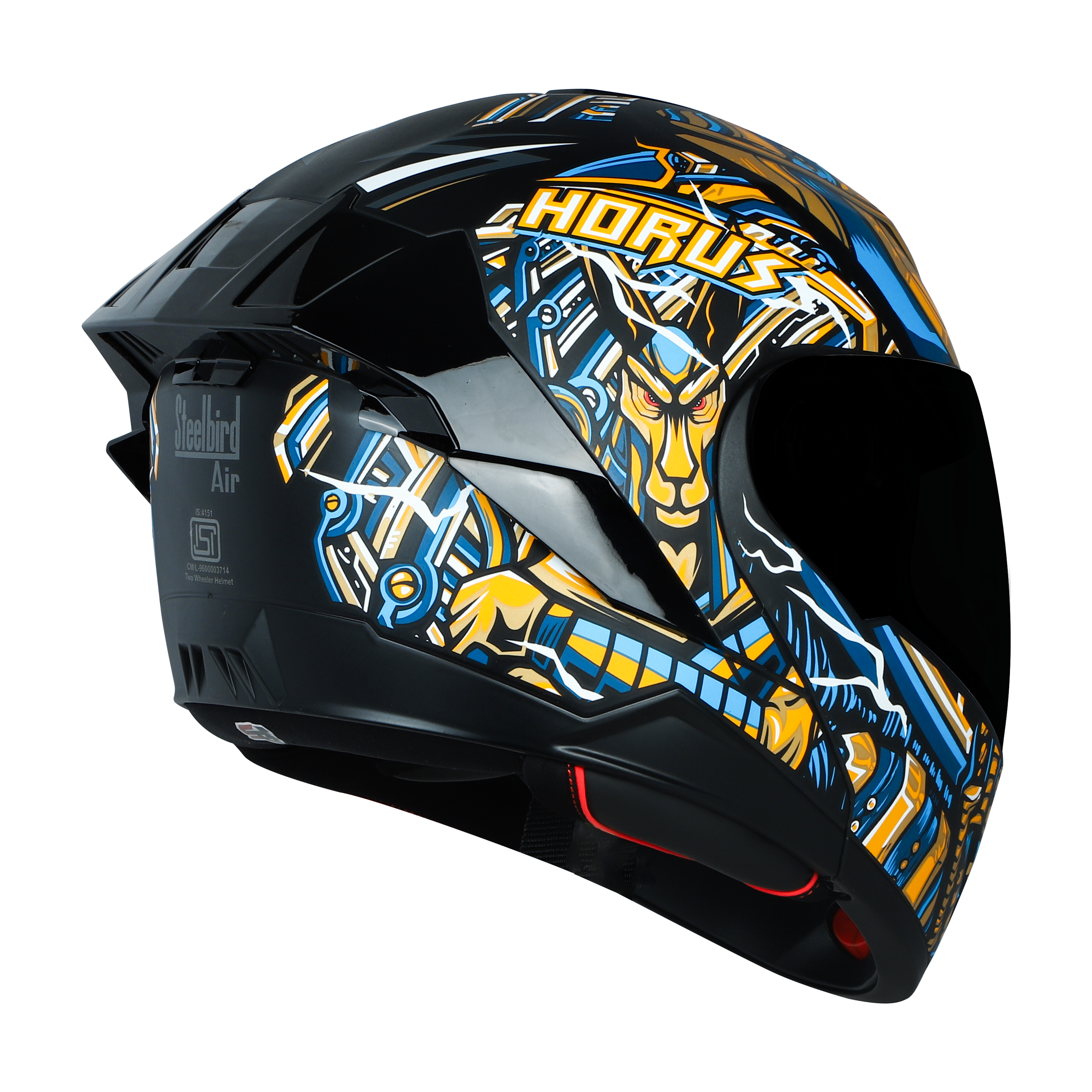 SBA-8 ISS HORUS GLOSSY BLACK WITH GOLD