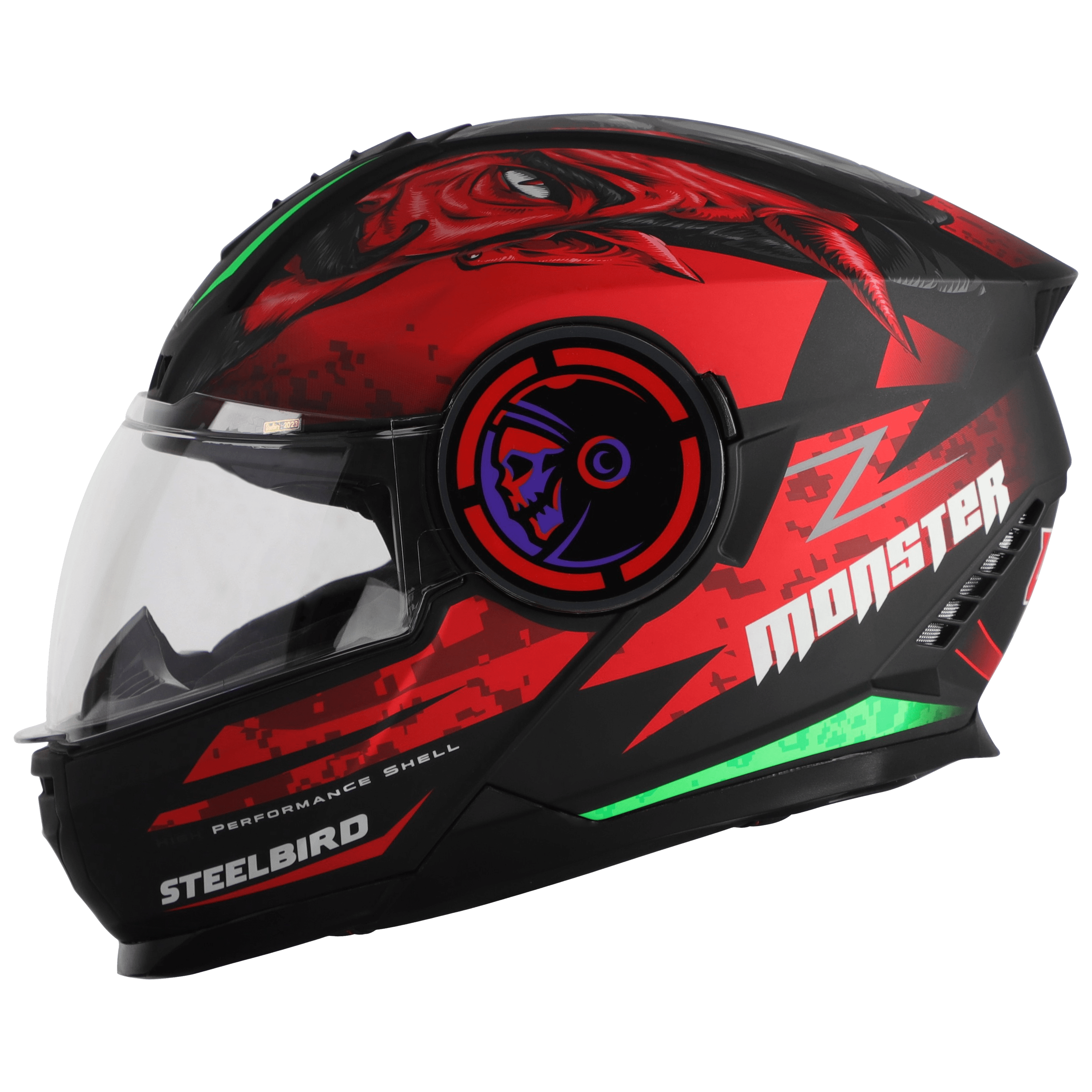 SBH-40 MONSTER GLOSSY BLACK WITH RED