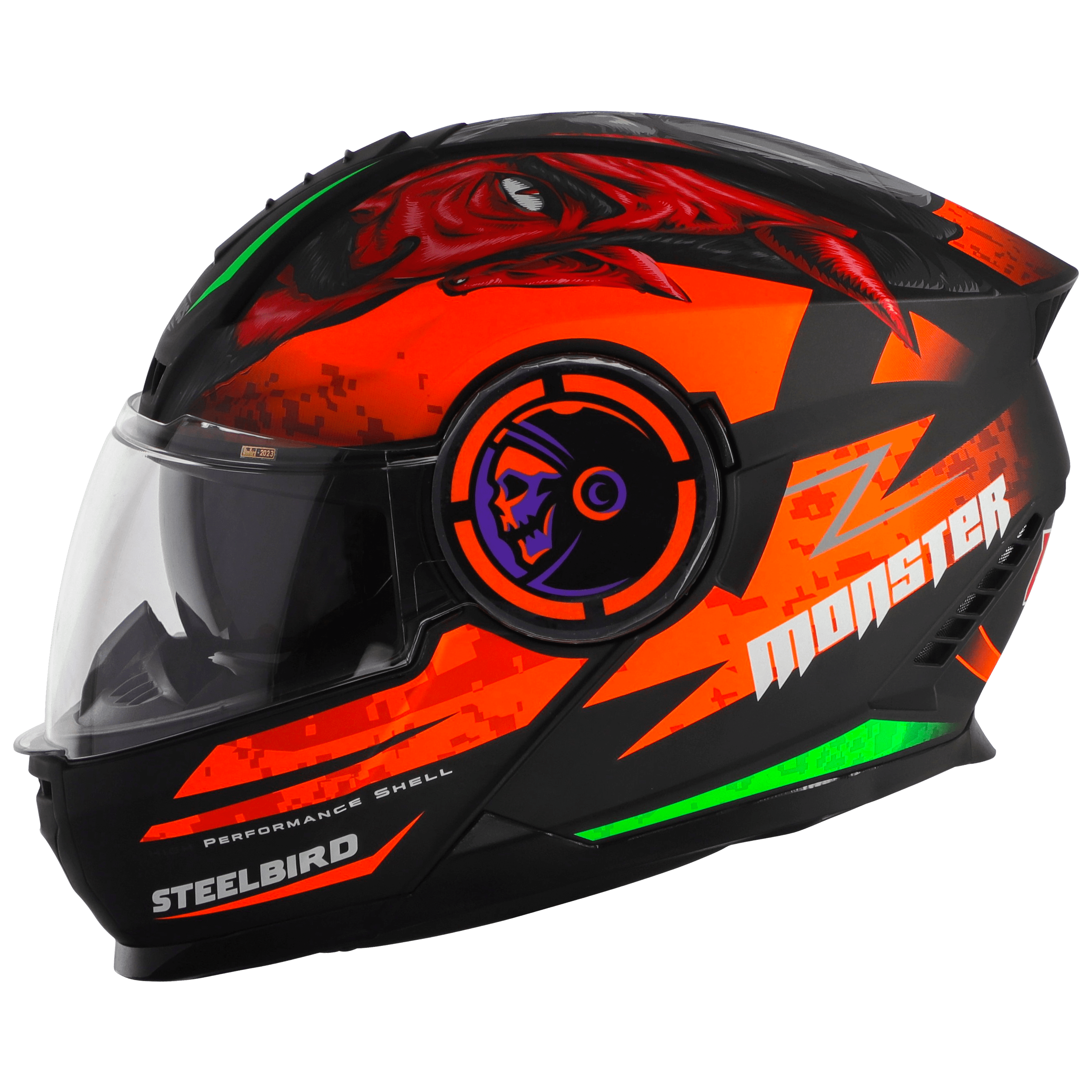 SBH-40 MONSTER ISS GLOSSY BLACK WITH ORANGE