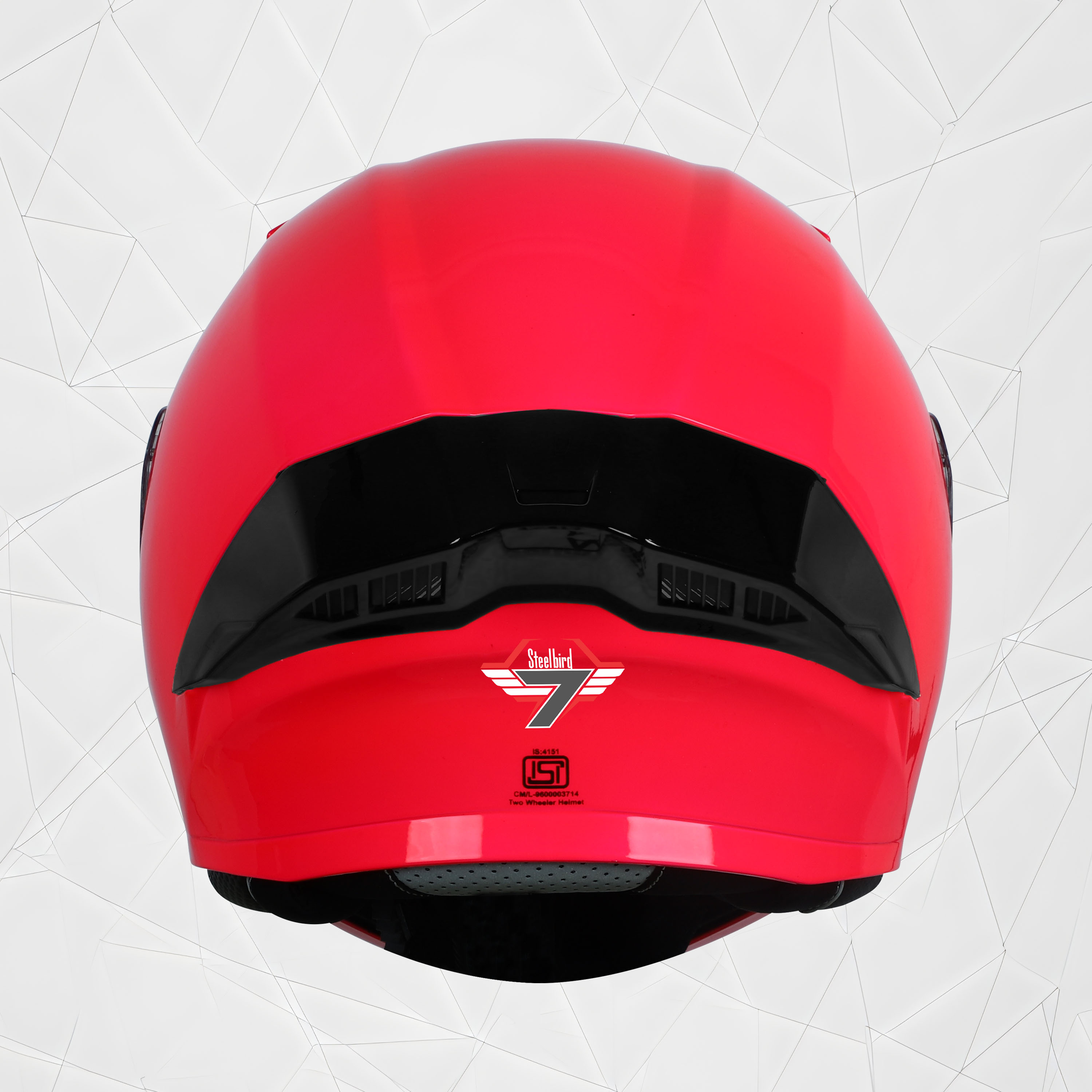 Steelbird SBA-20 7Wings ISI Certified Flip-Up Helmet With Black Spoiler For Men And Women (Glossy Fluo Watermelon With Clear Visor)