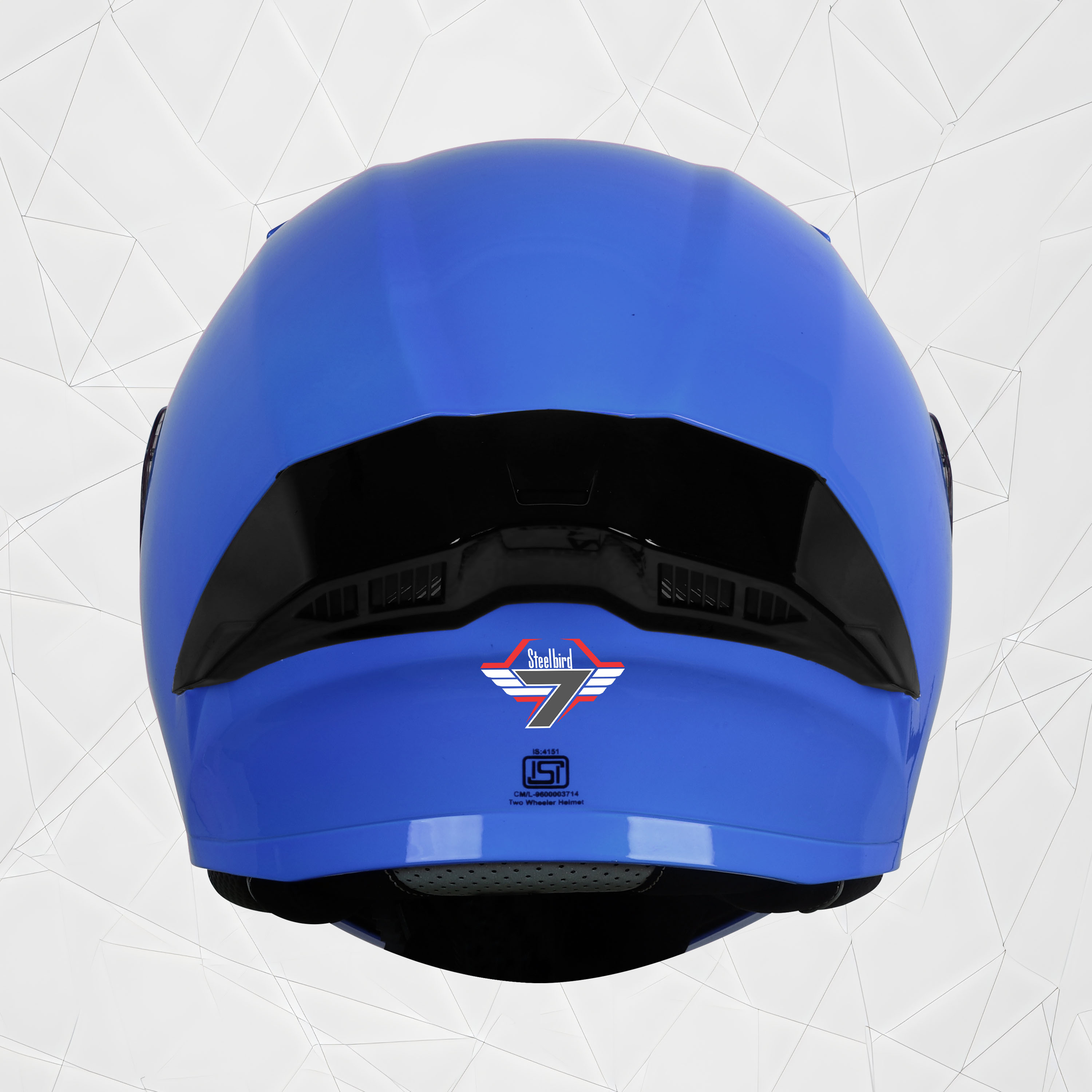 Steelbird SBA-20 7Wings ISI Certified Flip-Up Helmet With Black Spoiler For Men And Women (Matt Y. Blue With Clear Visor)