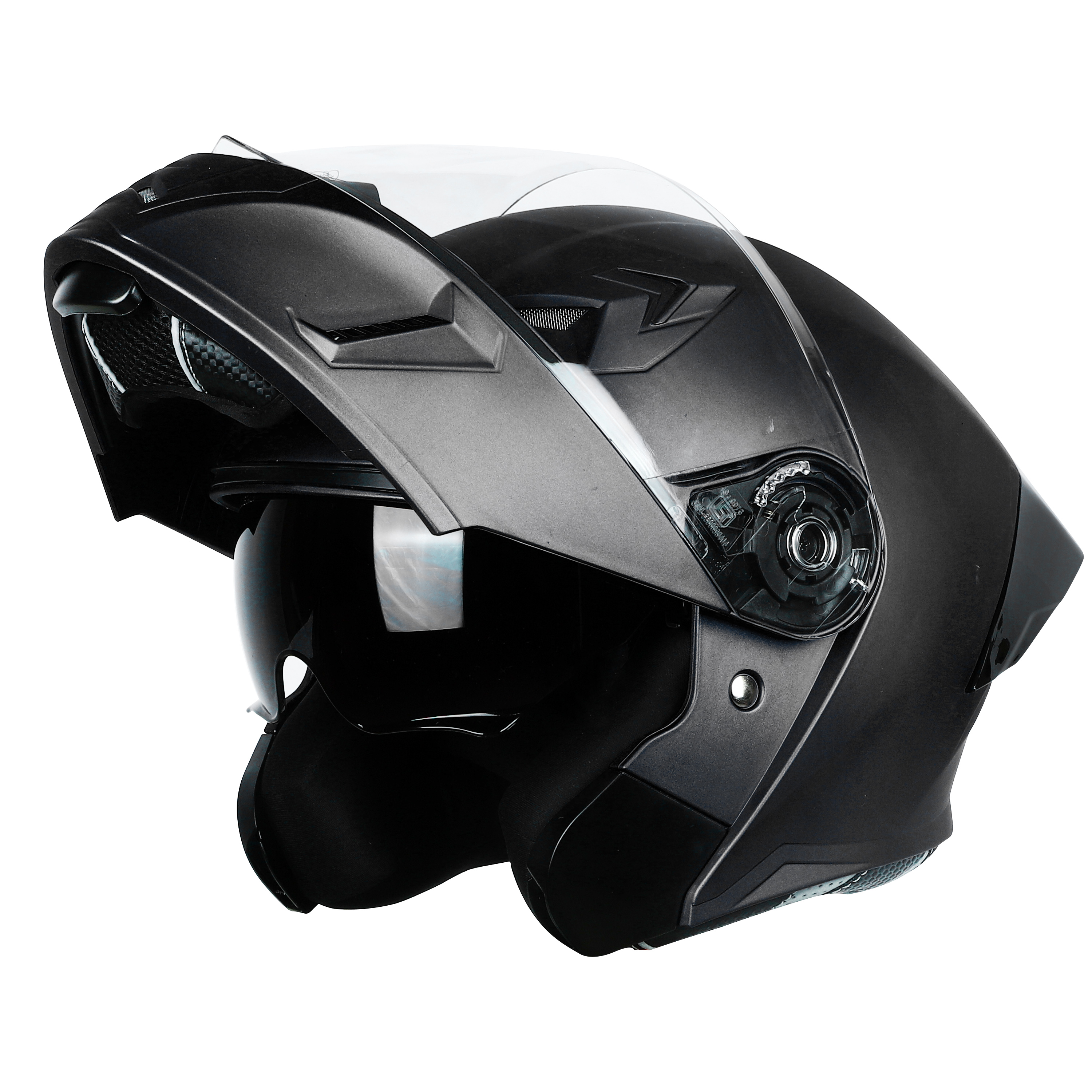 Steelbird SBA-20 7Wings ISI Certified Flip-Up Helmet With Black Spoiler For Men And Women With Inner Smoke Sun Shield (Glossy H. Grey)