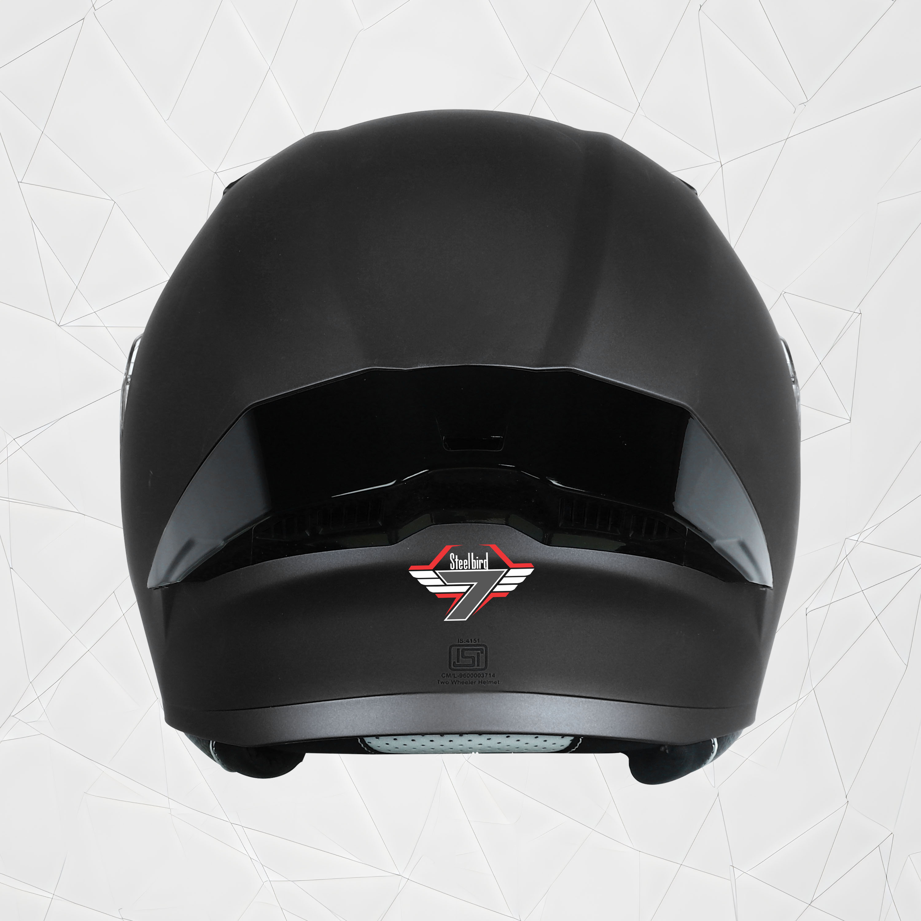 Steelbird SBA-20 7Wings ISI Certified Flip-Up Helmet With Black Spoiler For Men And Women With Inner Smoke Sun Shield (Glossy Black)