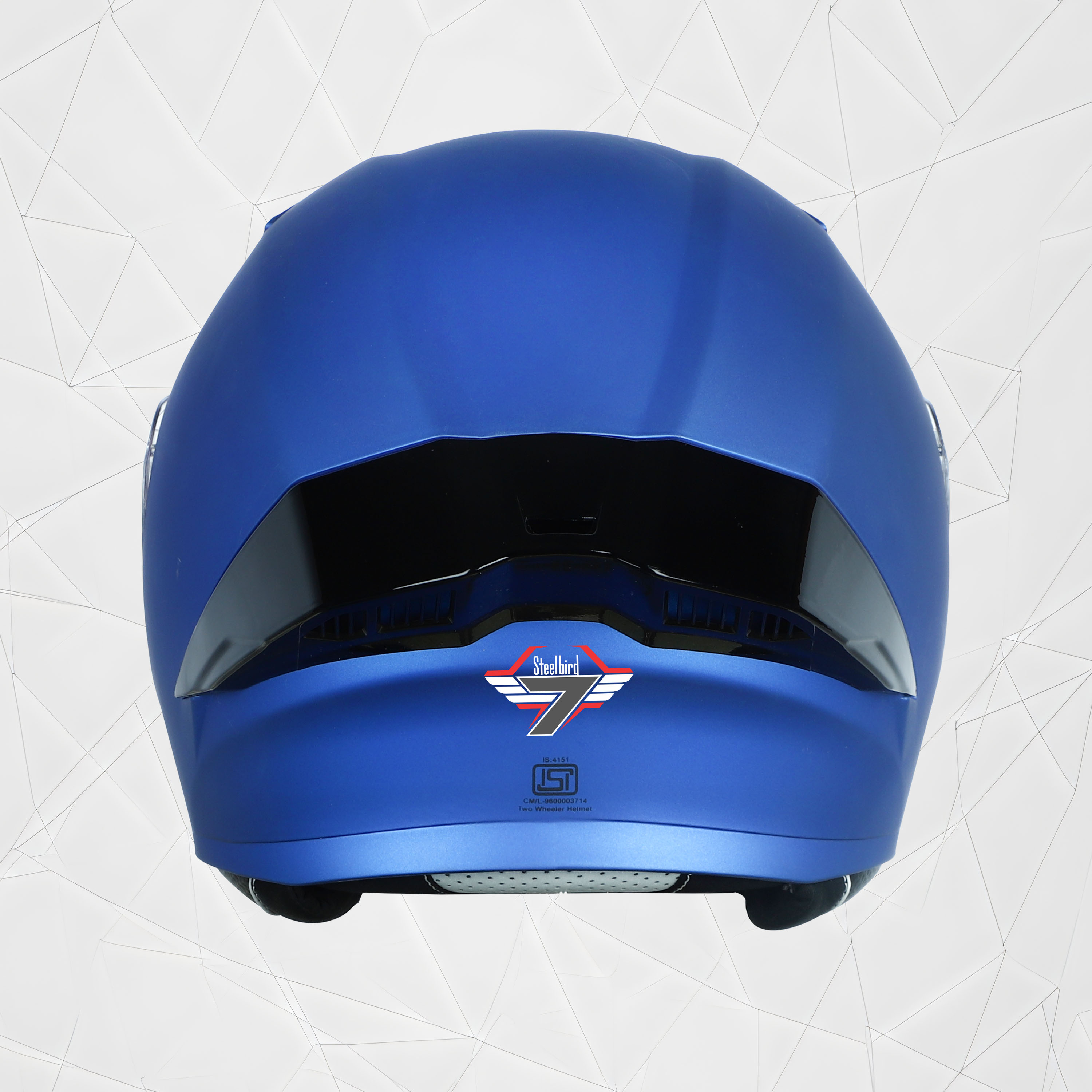 Steelbird SBA-20 7Wings ISI Certified Flip-Up Helmet With Black Spoiler For Men And Women With Inner Smoke Sun Shield (Glossy Y. Blue)