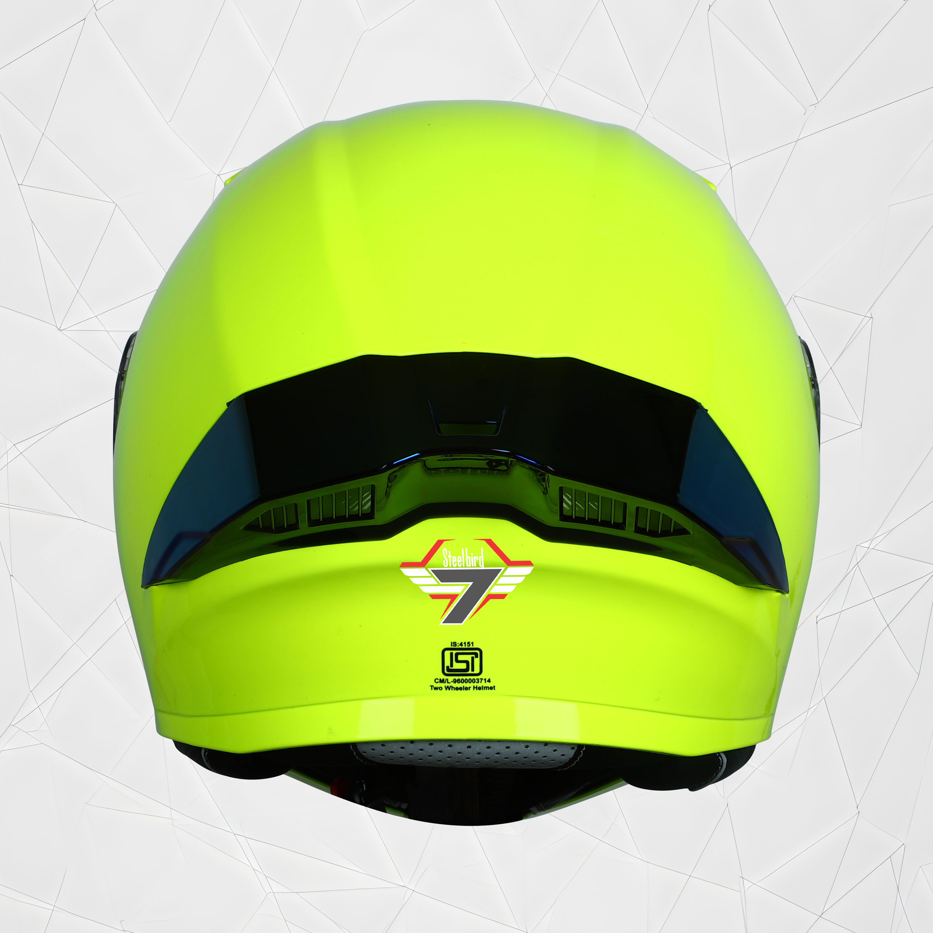 Steelbird SBA-20 7Wings ISI Certified Flip-Up Helmet With Black Spoiler For Men And Women With Inner Smoke Sun Shield (Glossy Fluo Neon)