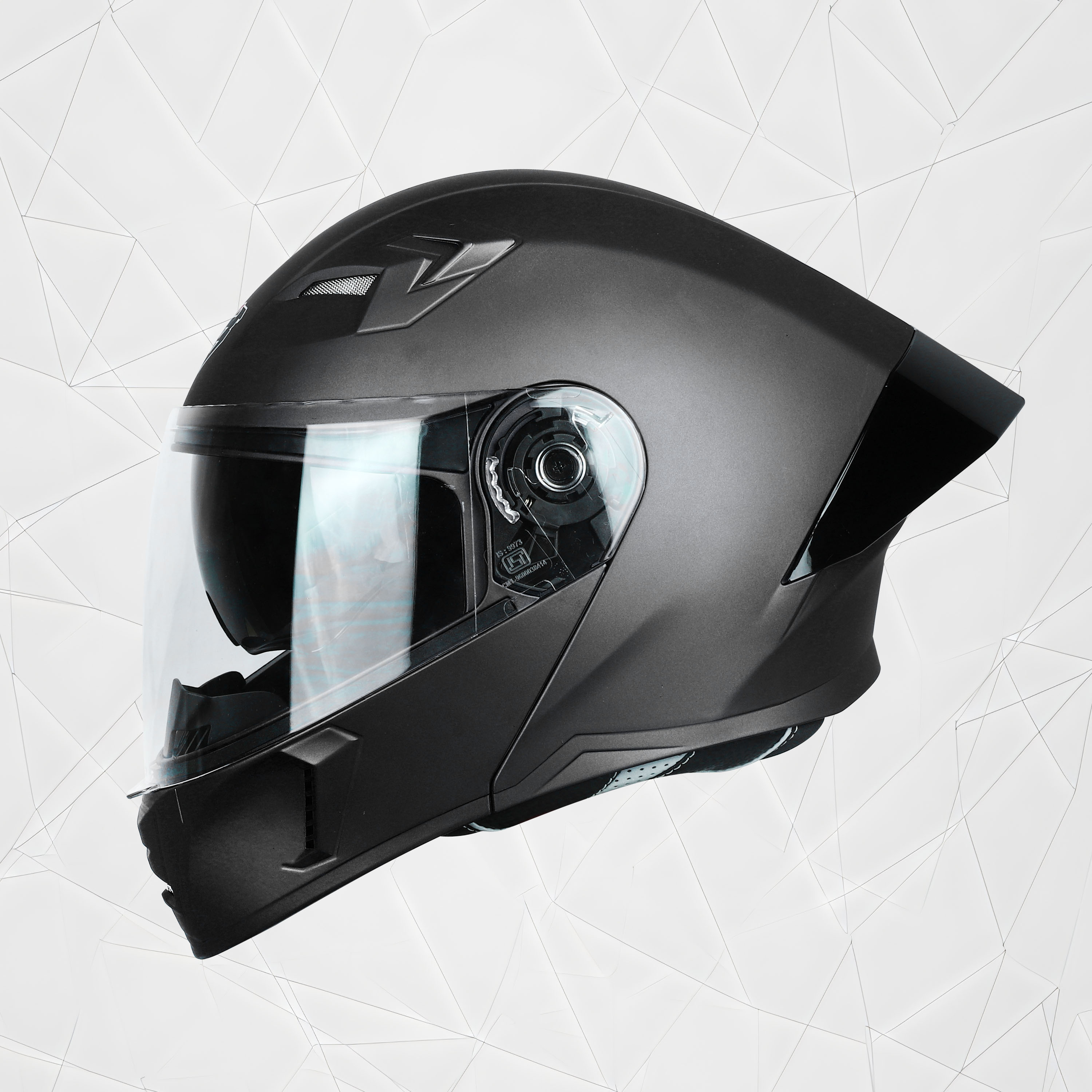 Steelbird SBA-20 7Wings ISI Certified Flip-Up Helmet With Black Spoiler For Men And Women With Inner Smoke Sun Shield (Matt H. Grey)