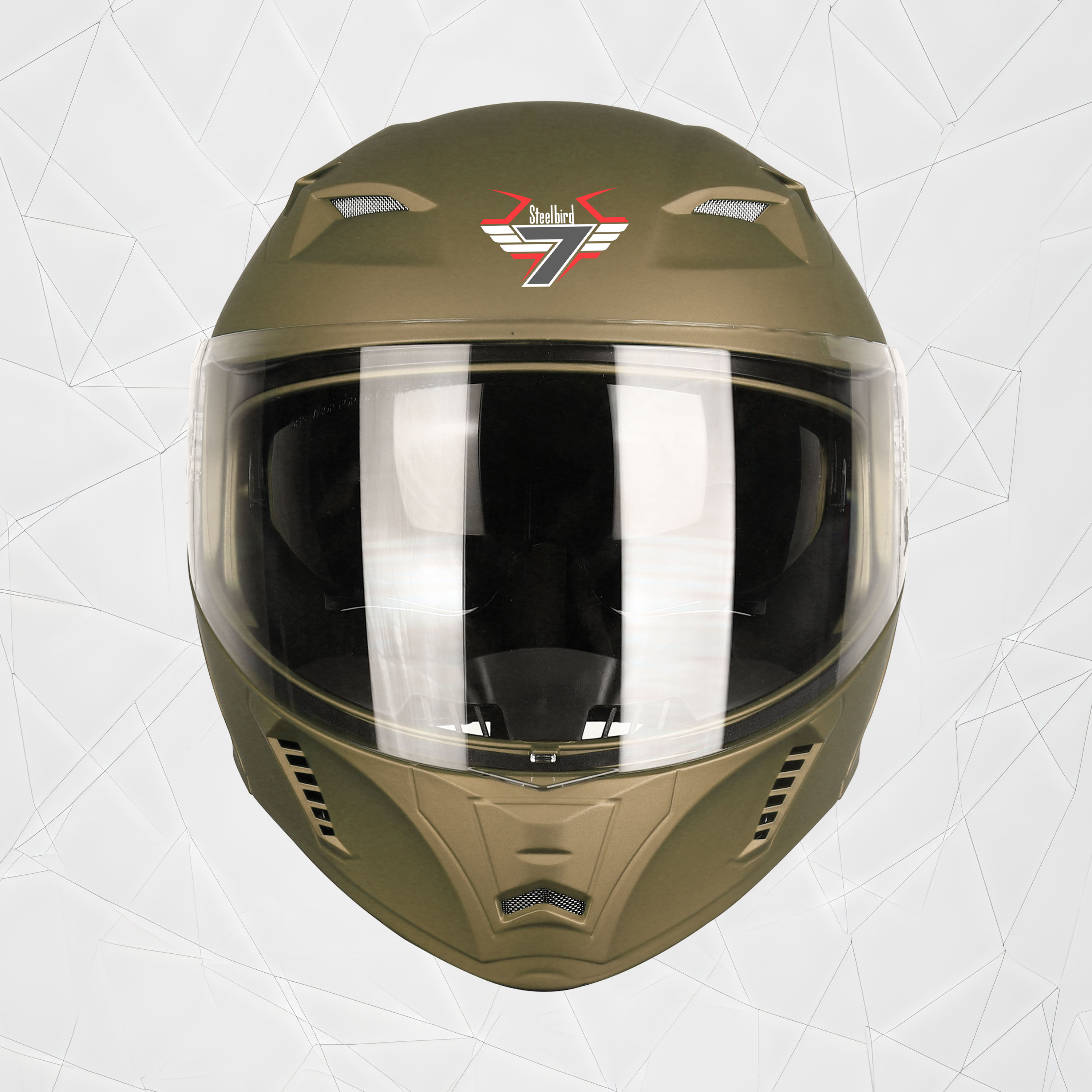 Steelbird SBA-20 7Wings ISI Certified Flip-Up Helmet With Black Spoiler For Men And Women With Inner Smoke Sun Shield (Matt Desert Storm)