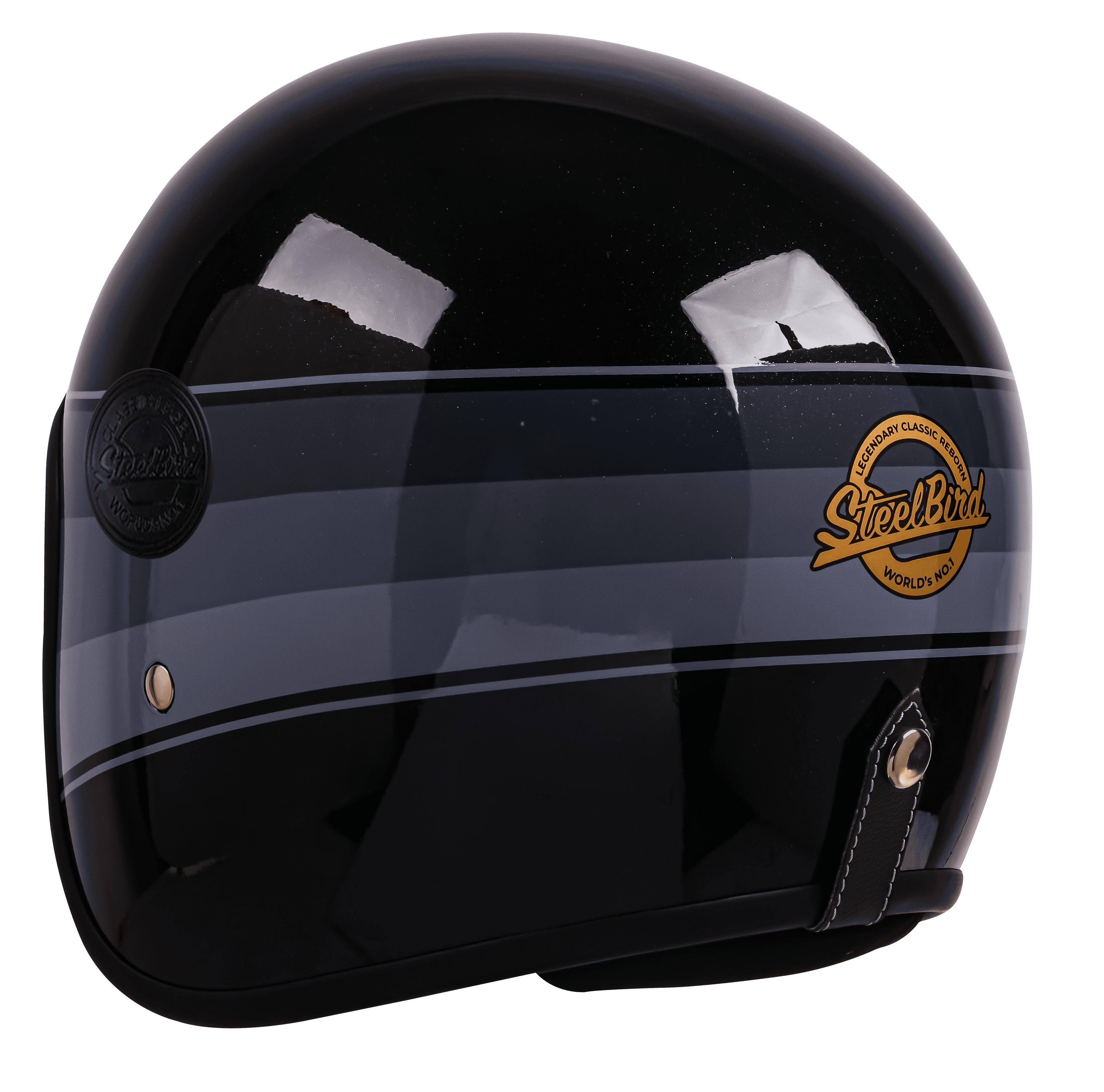 SBH-55 VINTAGE S1 GLOSSY BLACK WITH GREY