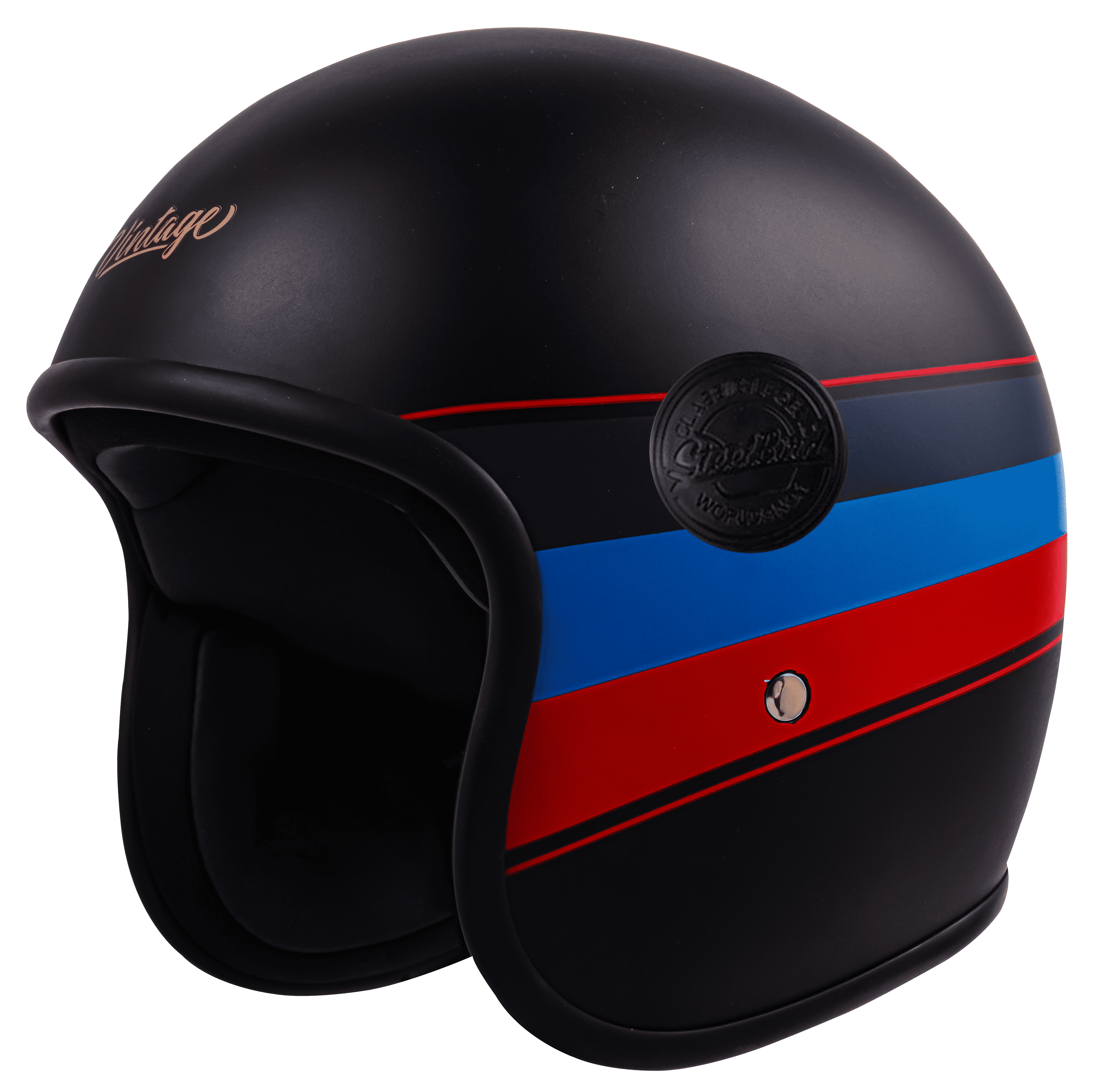 SBH-55 VINTAGE S1 GLOSSY BLACK WITH RED