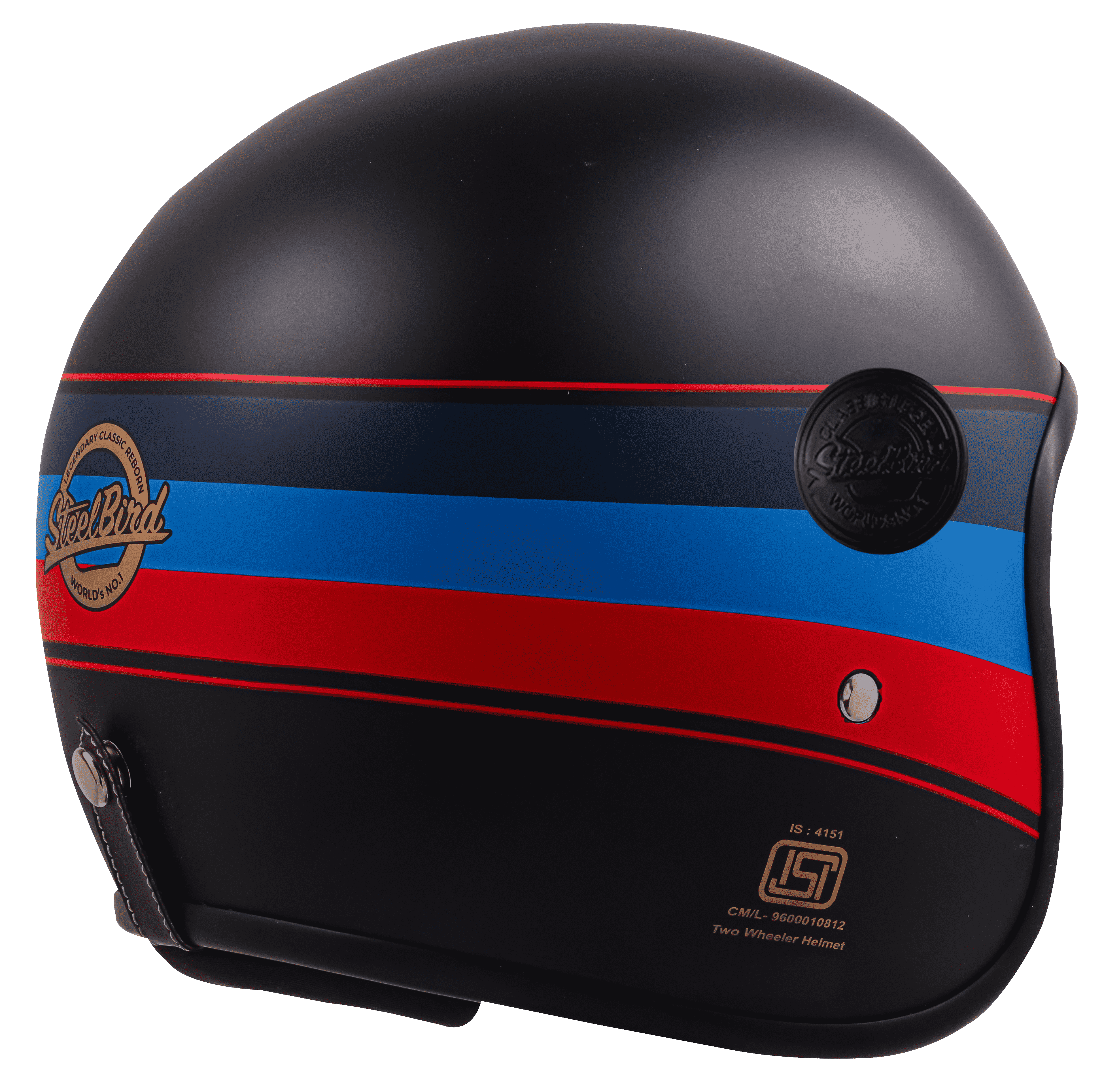SBH-55 VINTAGE S1 GLOSSY BLACK WITH RED