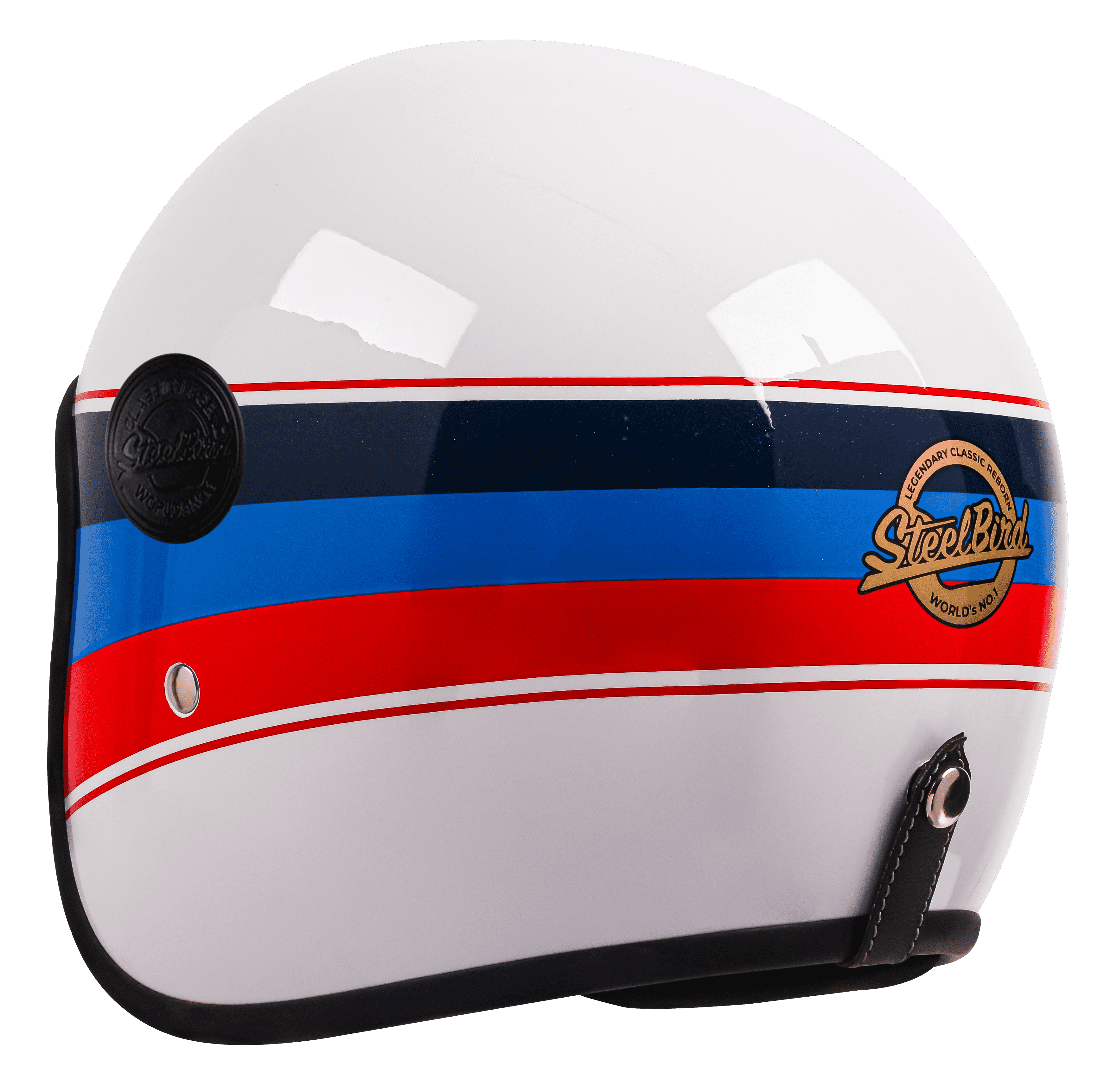 SBH-55 VINTAGE S1 MAT WHITE WITH RED