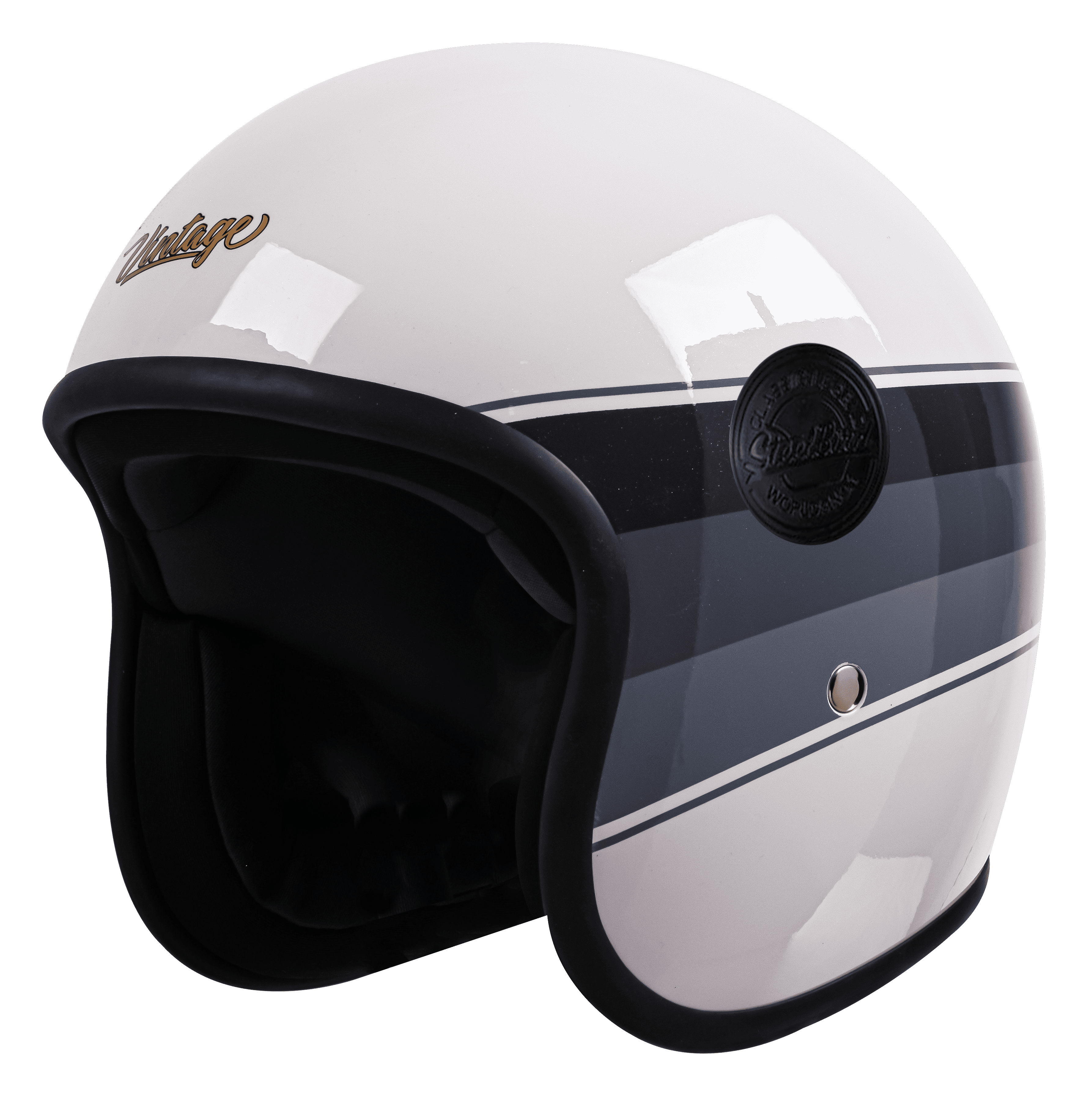 SBH-55 VINTAGE S1 GLOSSY WHITE WITH GREY