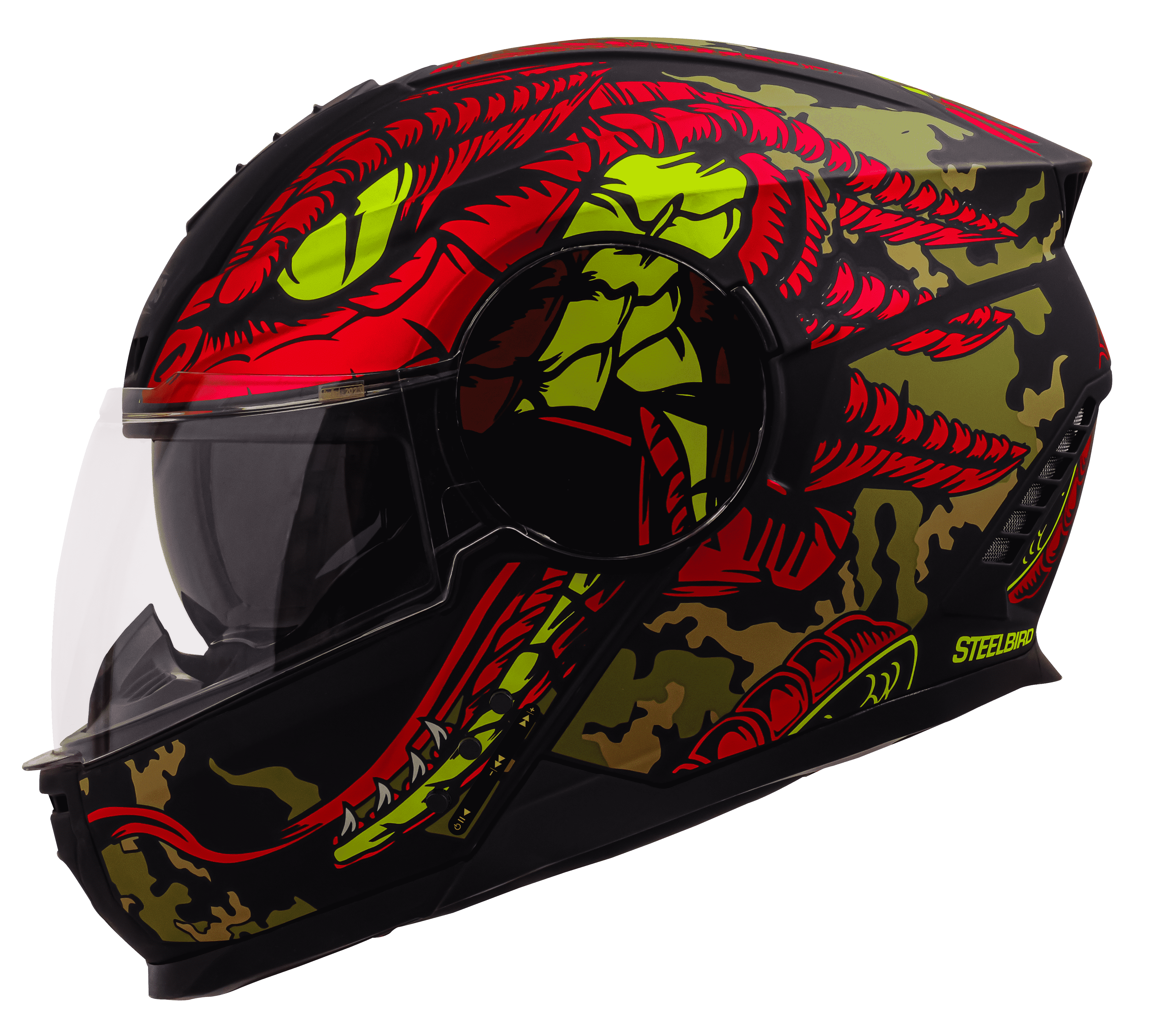 SBH-40 ISS BT EVIL EYE GLOSSY BLACK CHROME RED