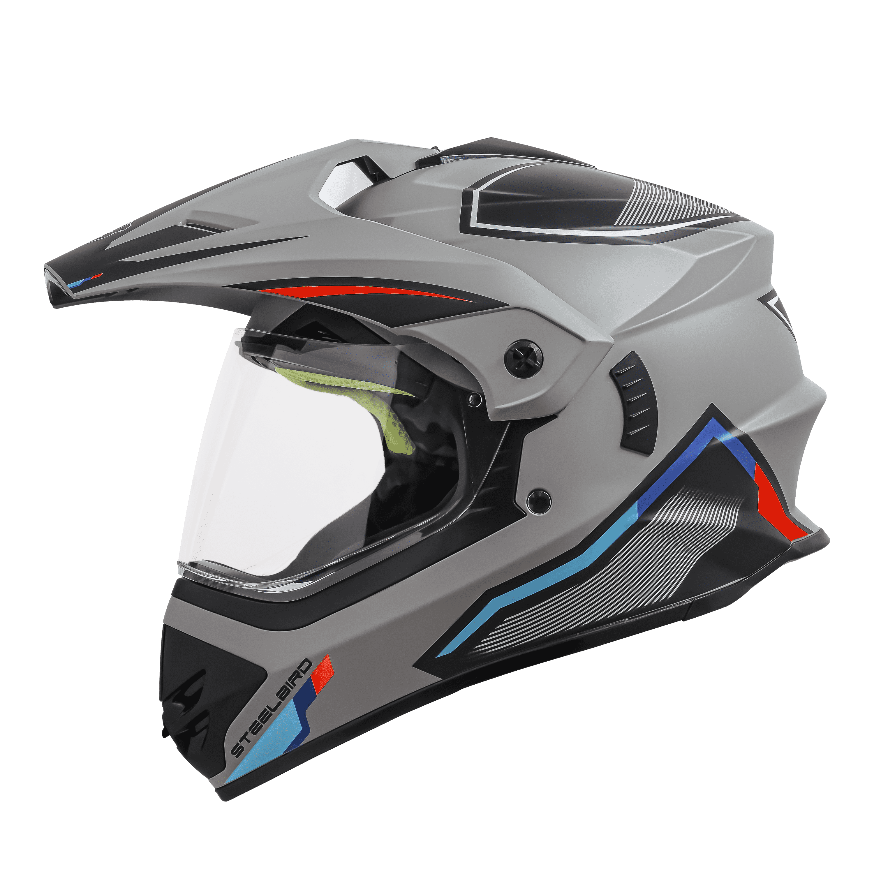 SBH-13 RACER GLOSSY TITANIUM GREY WITH RED 