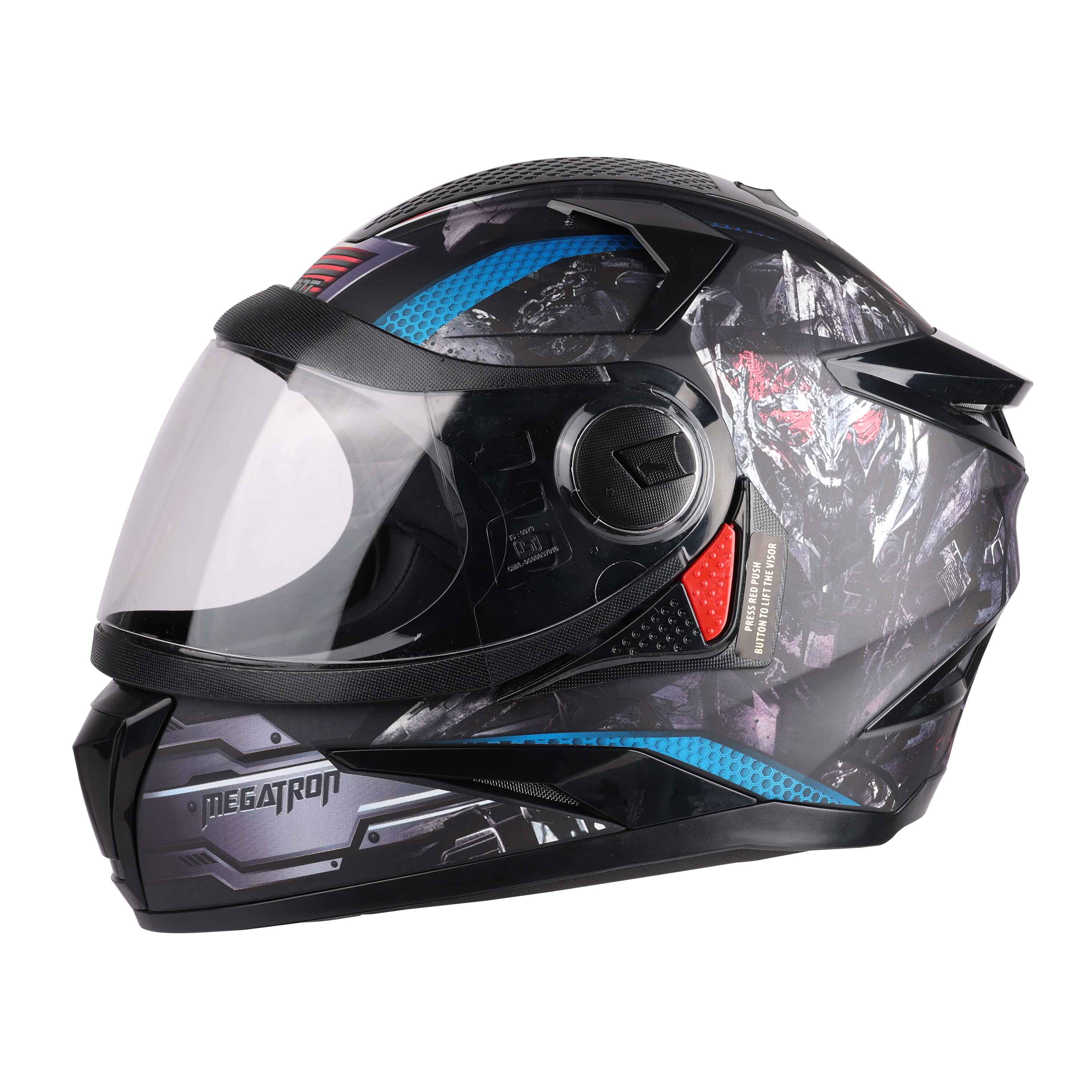 SBH-17 MEGATRON GLOSSY BLACK WITH BLUE