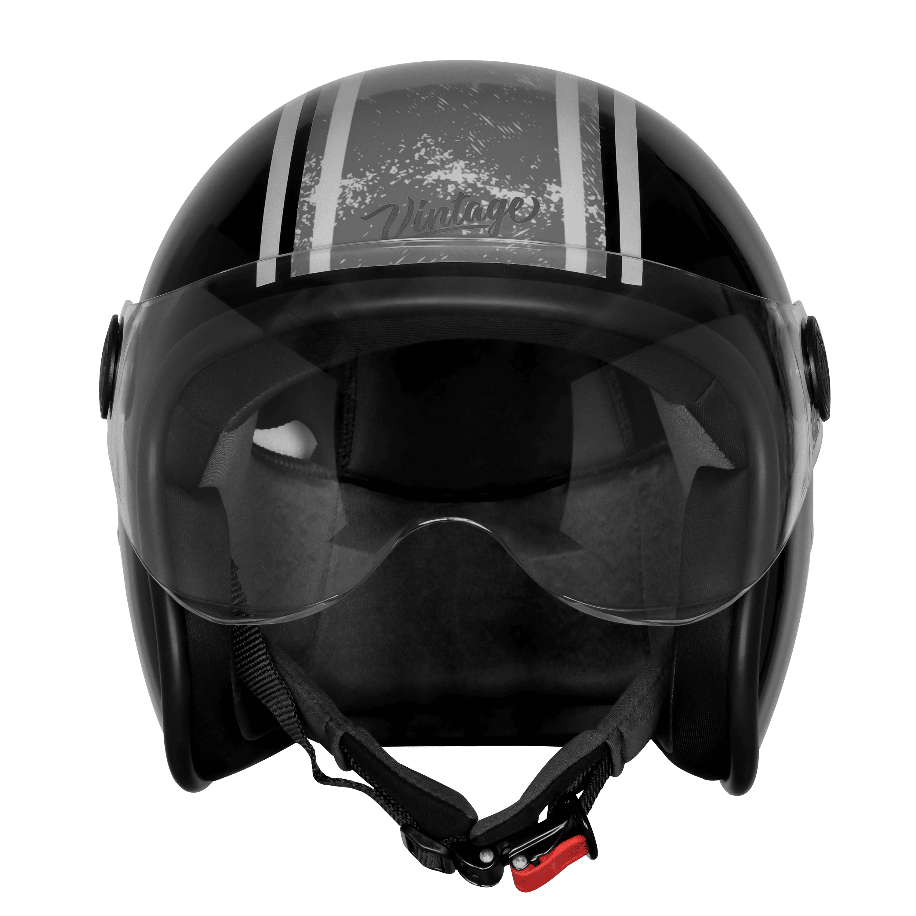 SBH-54 VINTAGE RACERS GLOSSY BLACK WITH GREY