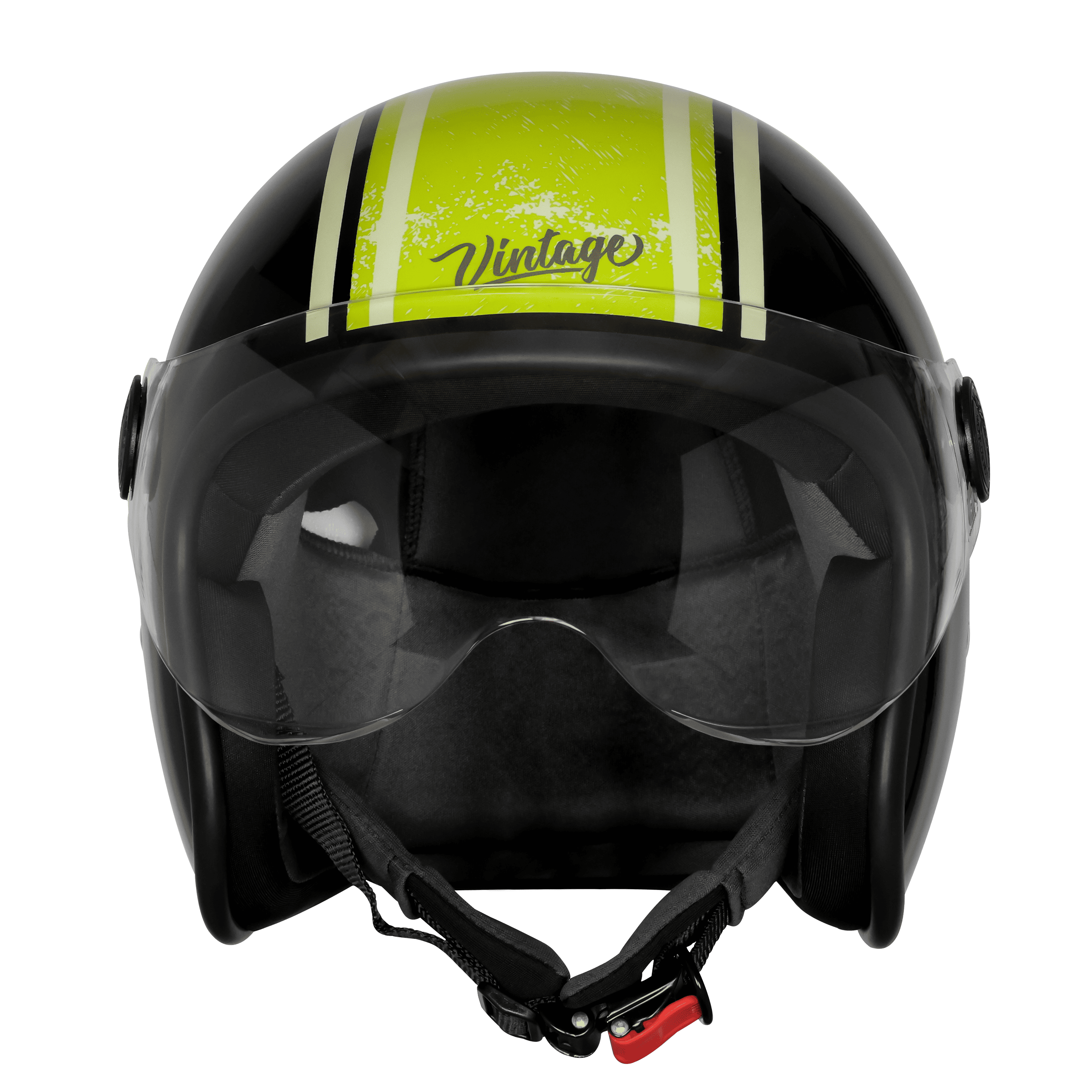 SBH-54 VINTAGE RACERS MAT BLACK WITH LIGHT GREEN
