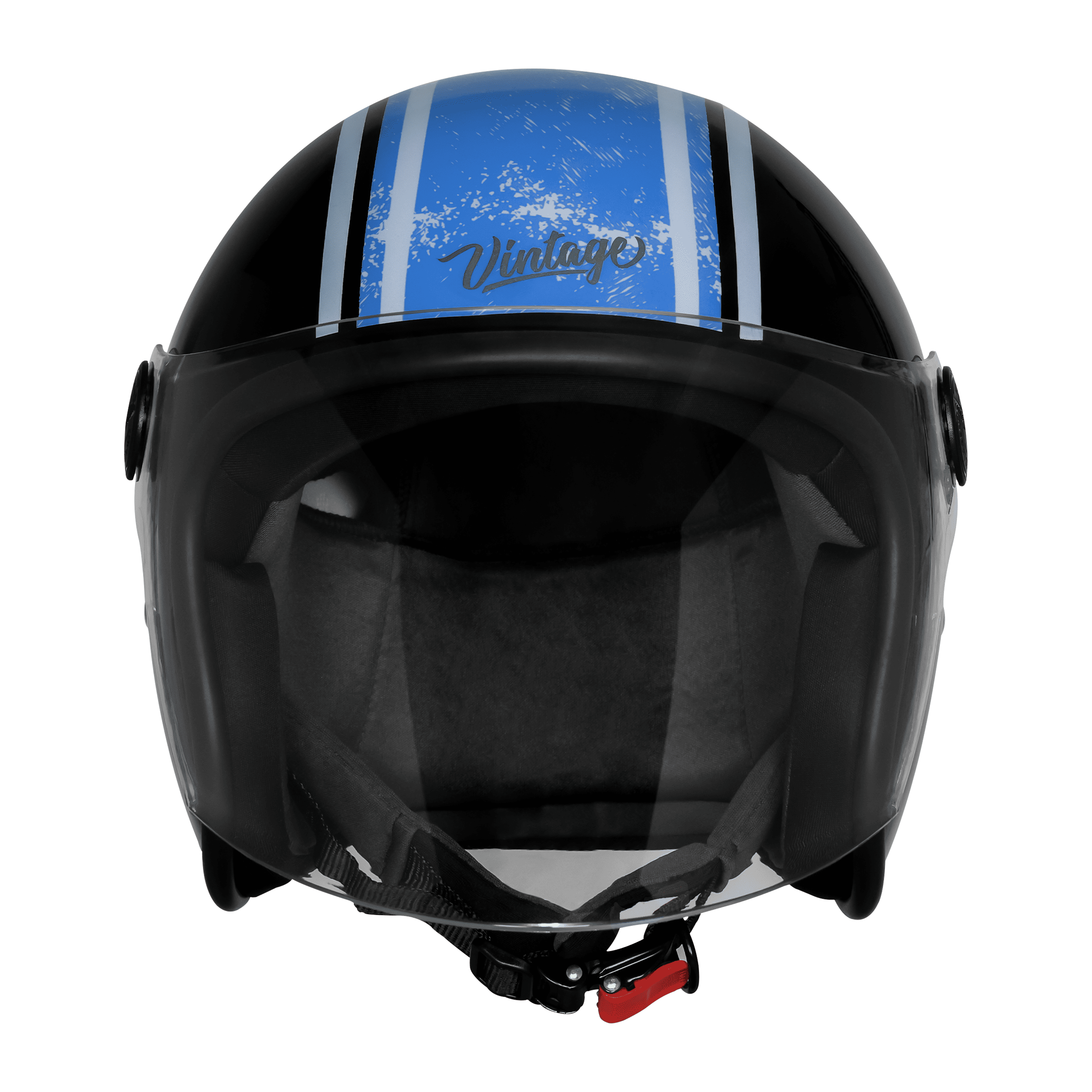 SBH-56 VINTAGE RACERS GLOSSY BLACK WITH DARK BLUE