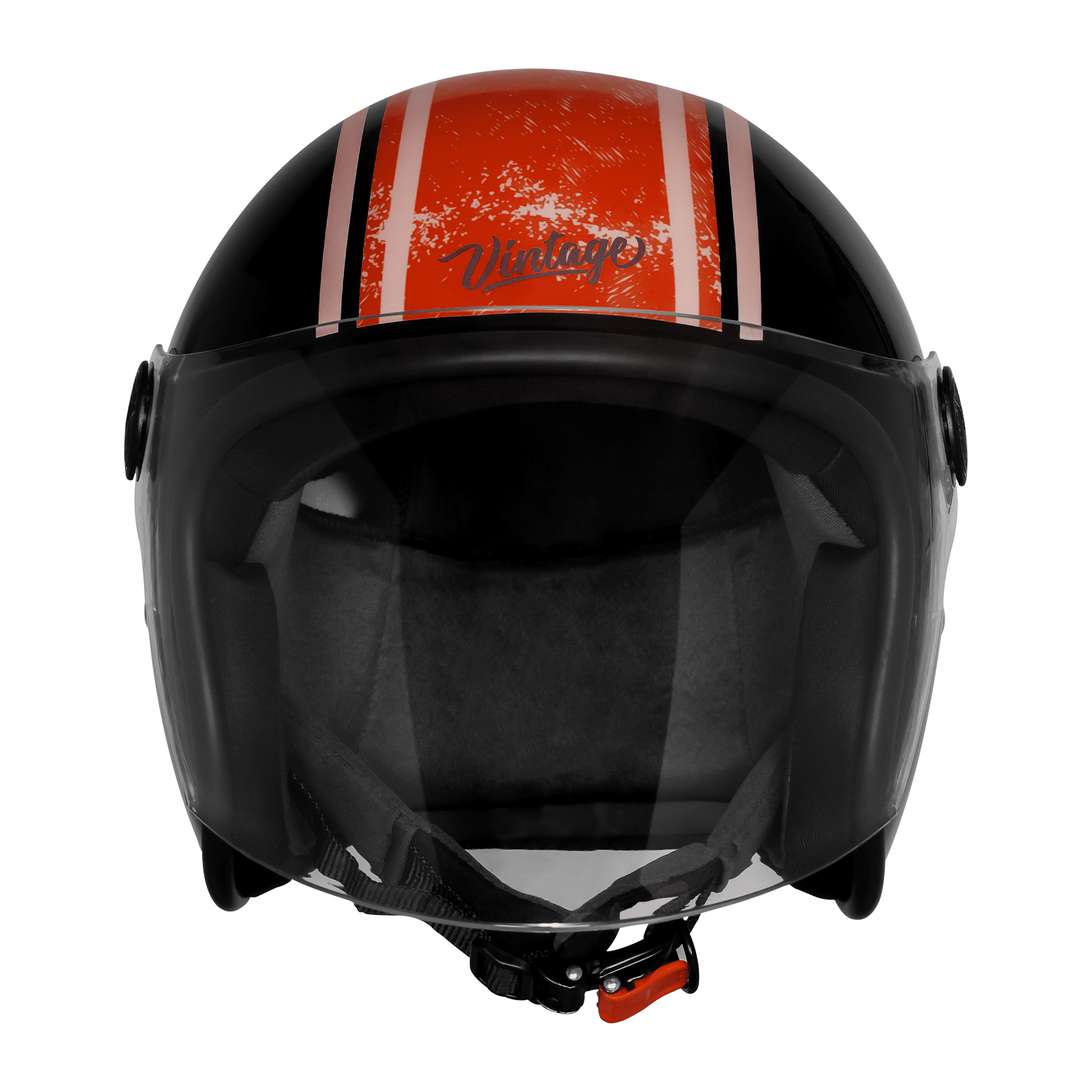 SBH-56 VINTAGE RACERS GLOSSY BLACK WITH LIGHT RED