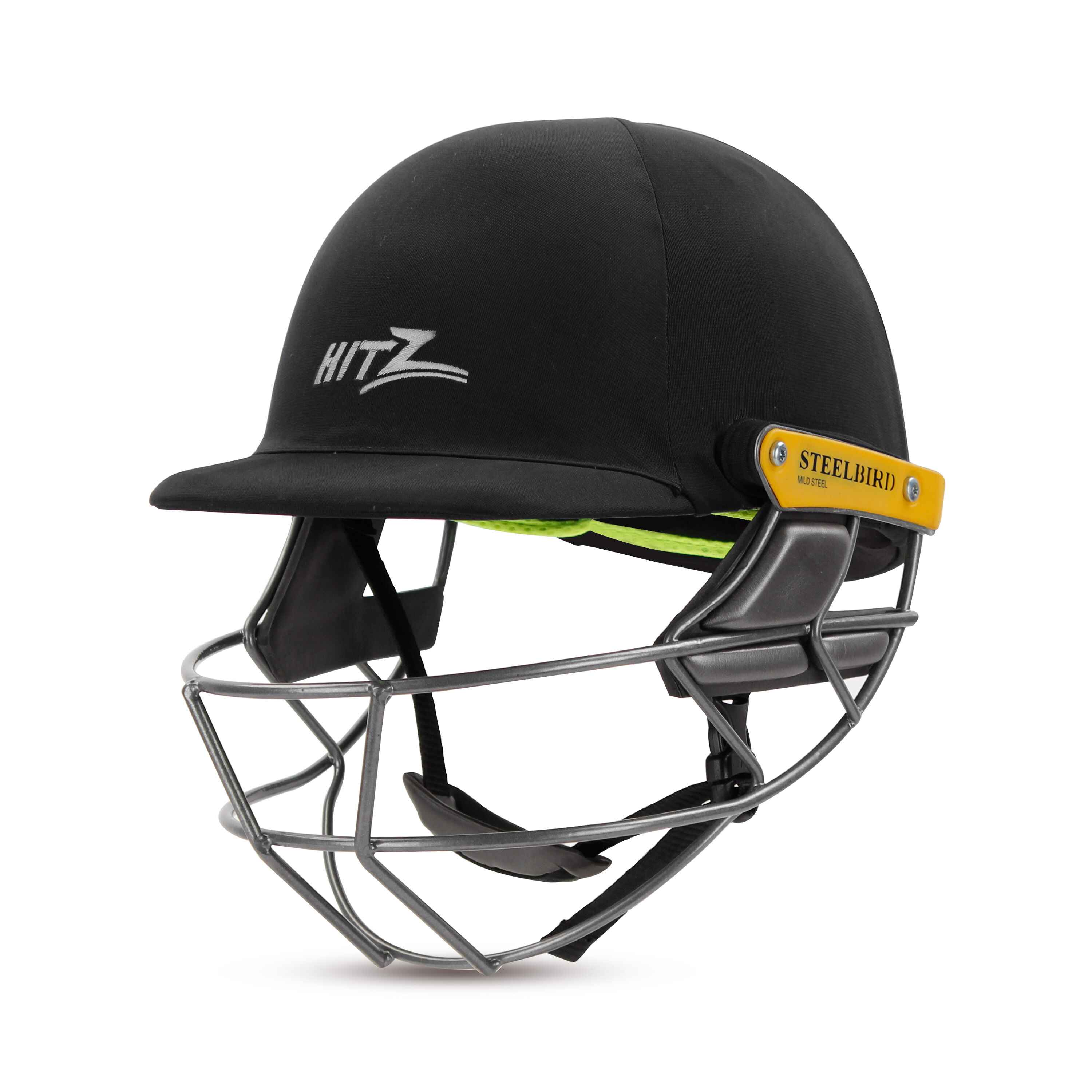 HITZ Cricket Helmet Black Fabric 