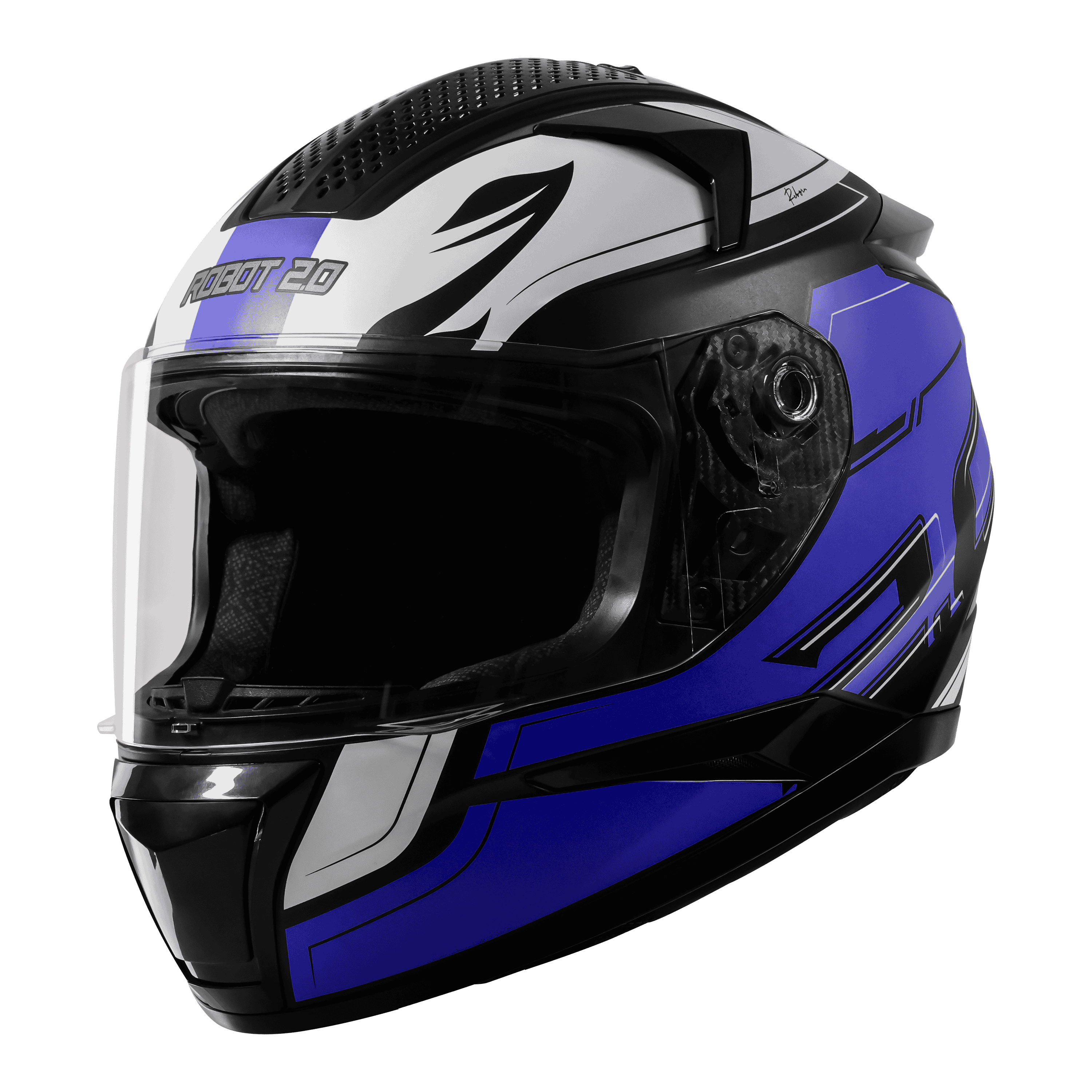 SBH-35 DOT ROBOT 2.0 REBORN GLOSSY BLACK WITH DARK BLUE
