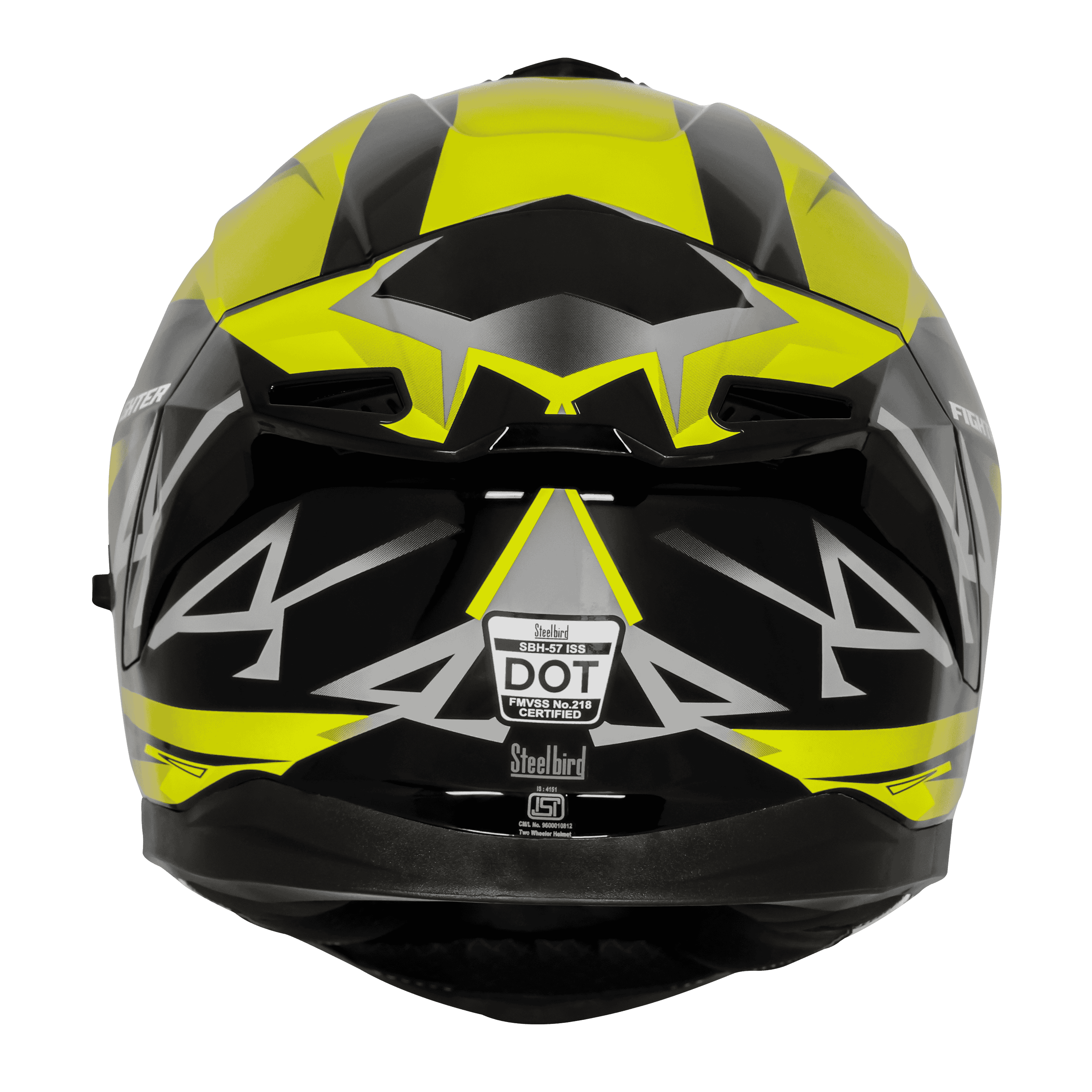 SBH-57 ISS FIGHTER F4 MAT BLACK WITH FLUO YELLOW 