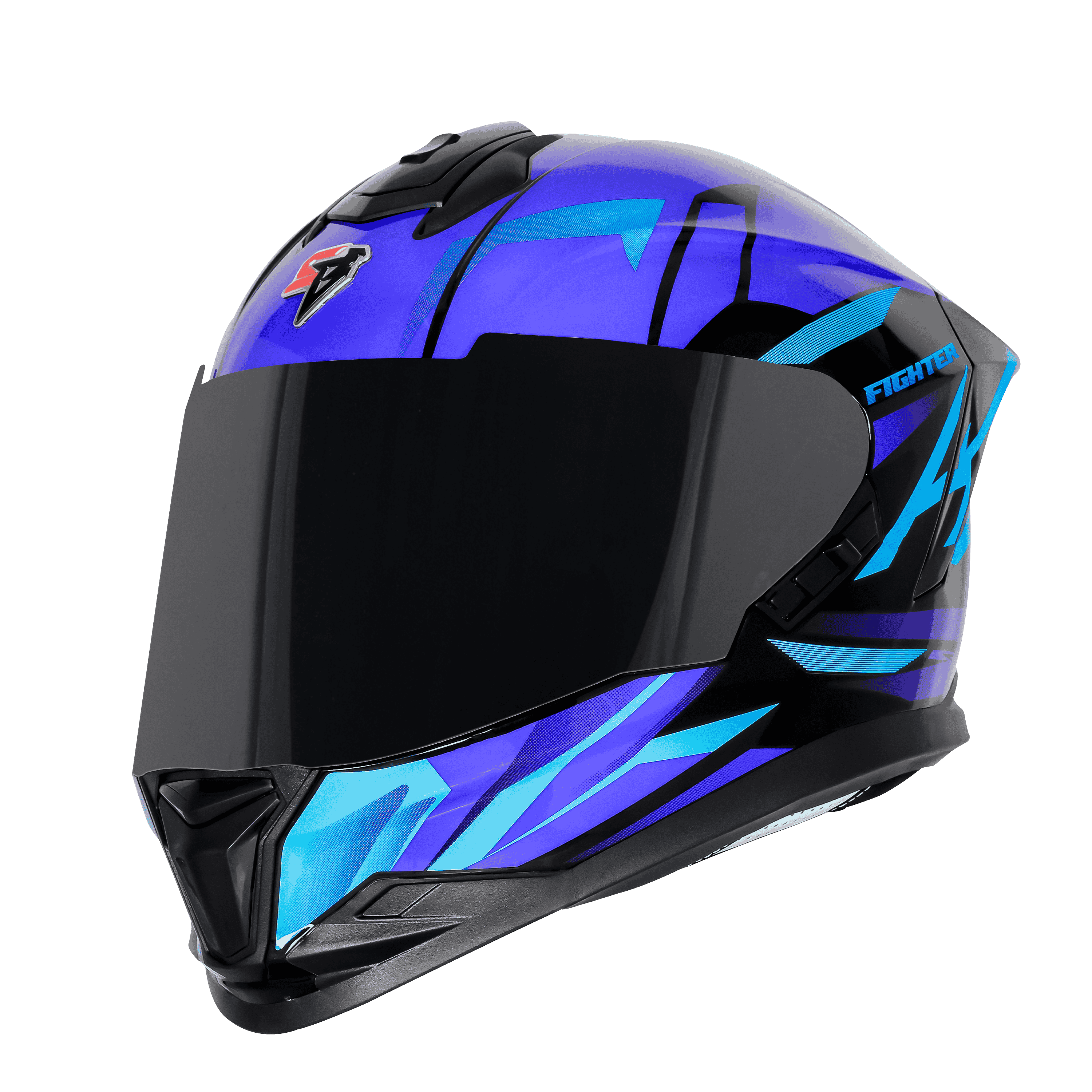 SBH-57 ISS FIGHTER F4 MAT BLACK WITH SKY BLUE