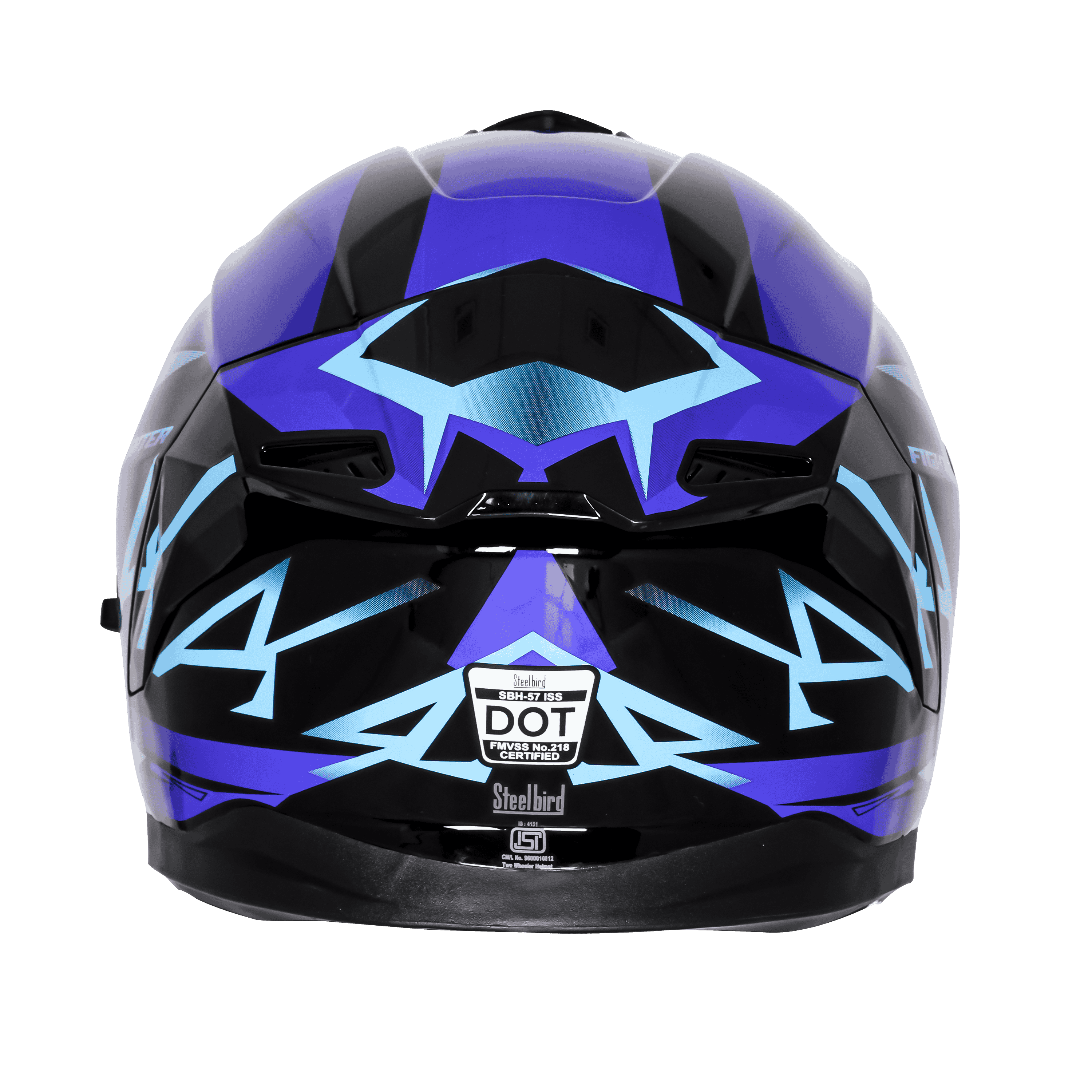 SBH-57 ISS FIGHTER F4 MAT BLACK WITH SKY BLUE