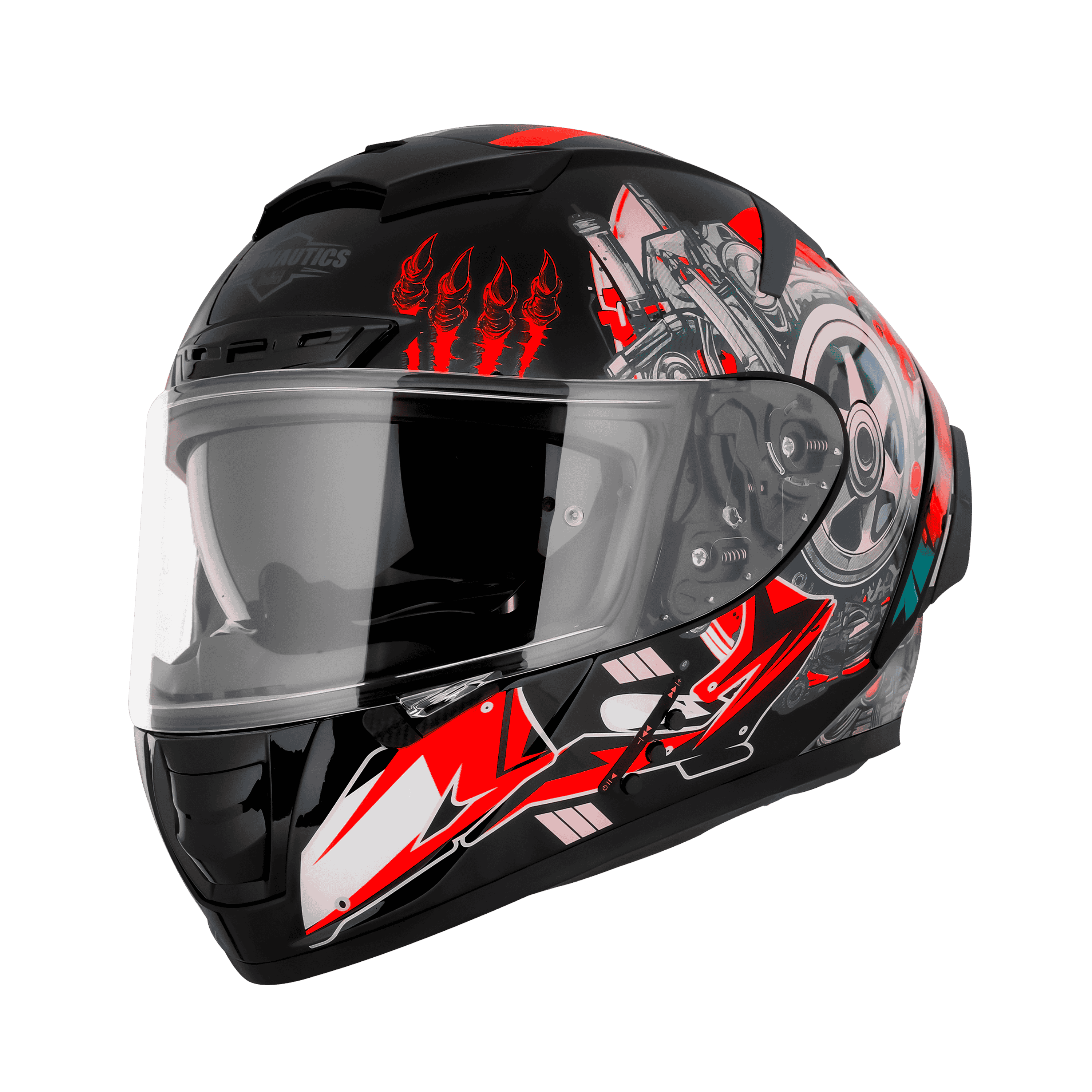 SBH-32 ISS BT DOT TRICKSTER GLOSSY BLACK WITH RED