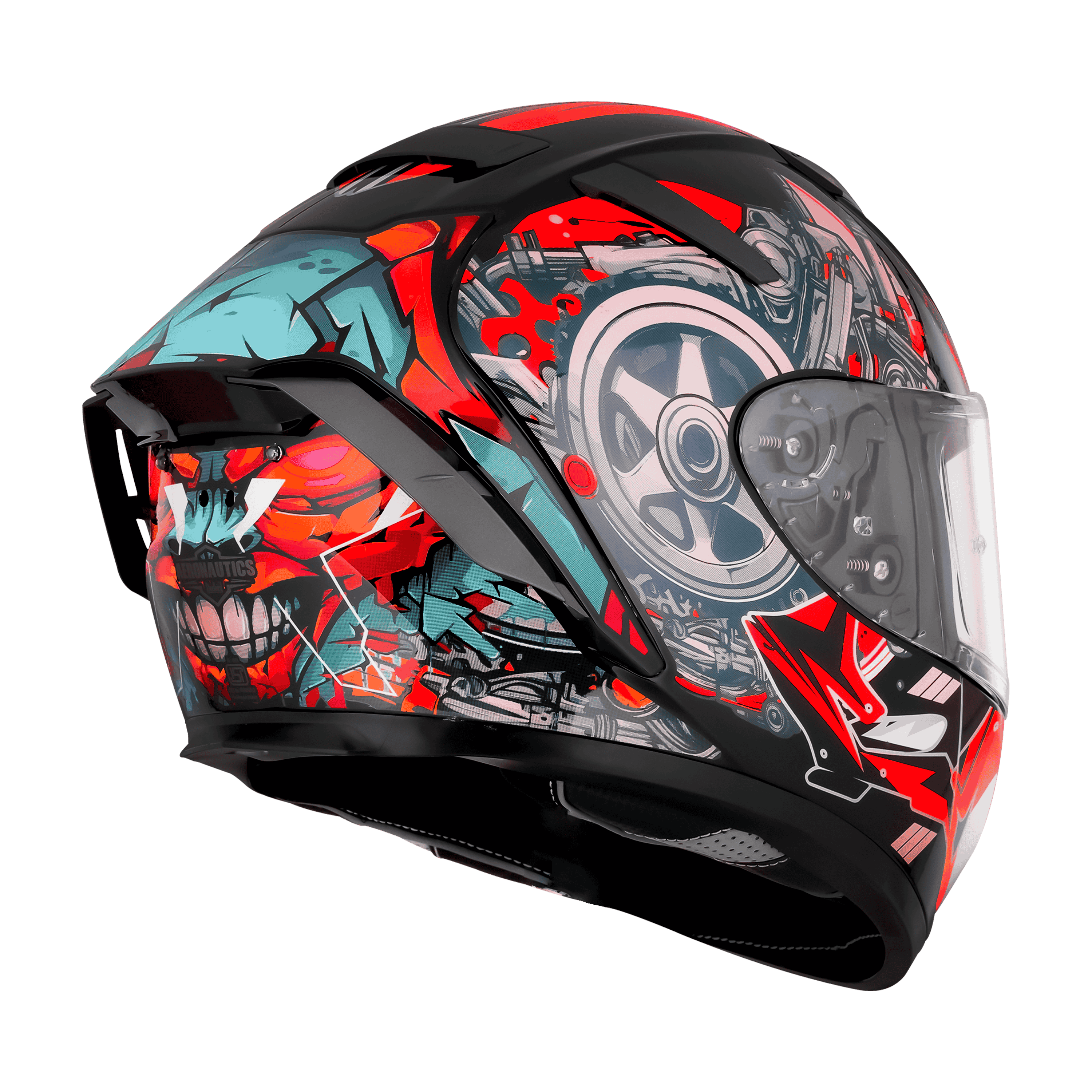 SBH-32 ISS BT DOT TRICKSTER GLOSSY BLACK WITH RED