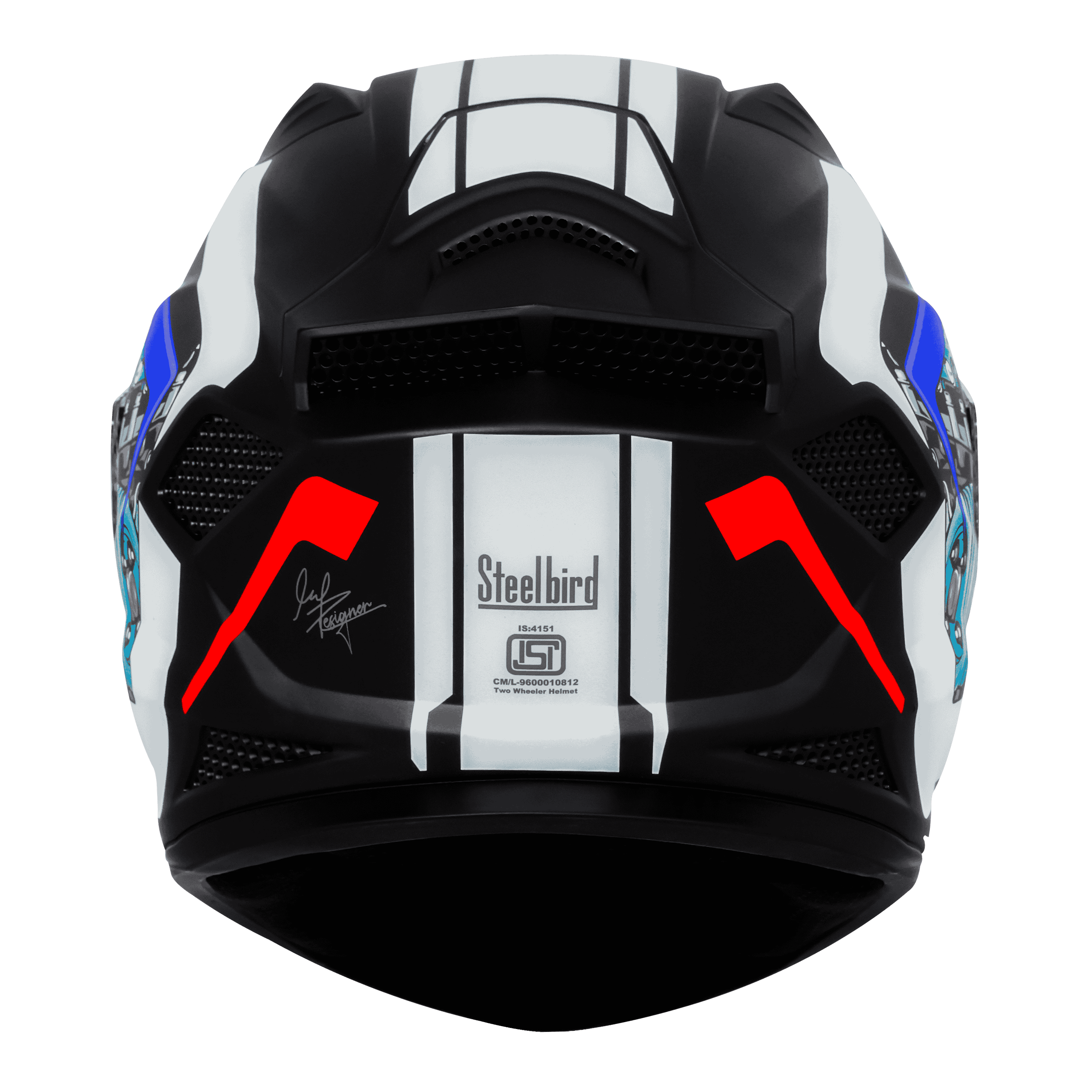 SBH-25 SV SHARP SPIKY GLOSSY BLACK WITH WHITE BLUE