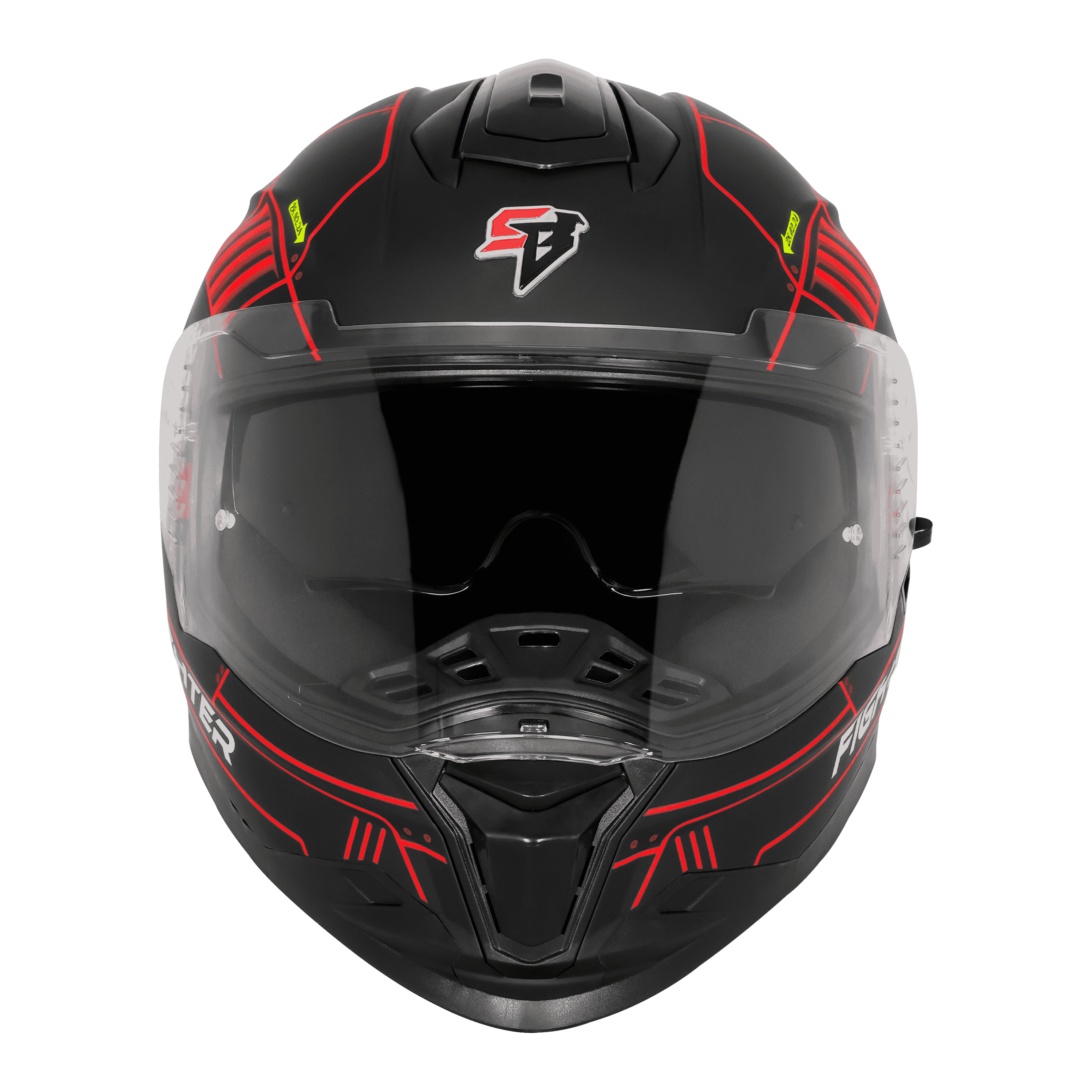 SBH-57 ISS FIGHTER F6 GLOSSY BLACK WITH RED
