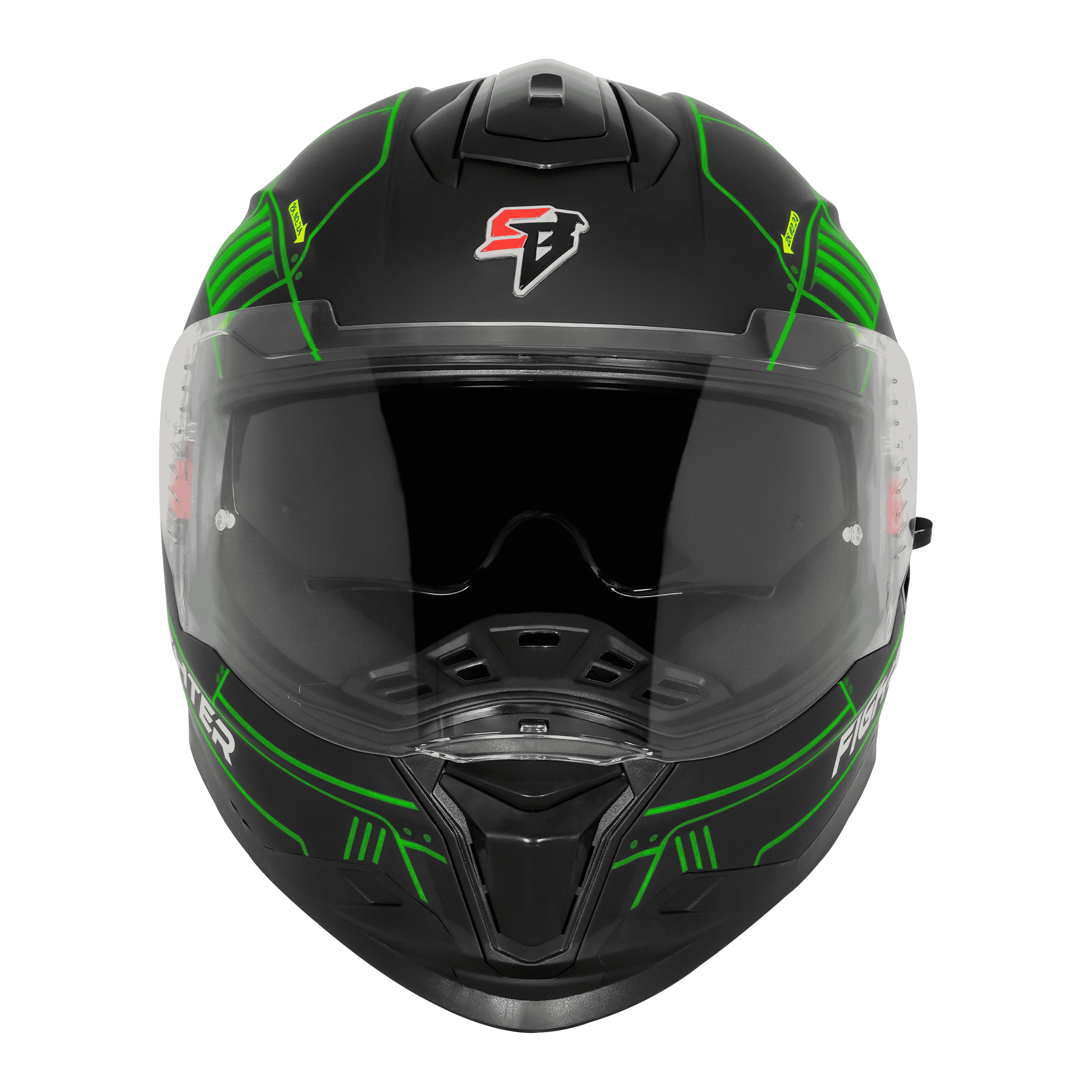 SBH-57 ISS FIGHTER F6 MAT BLACK WITH GREEN