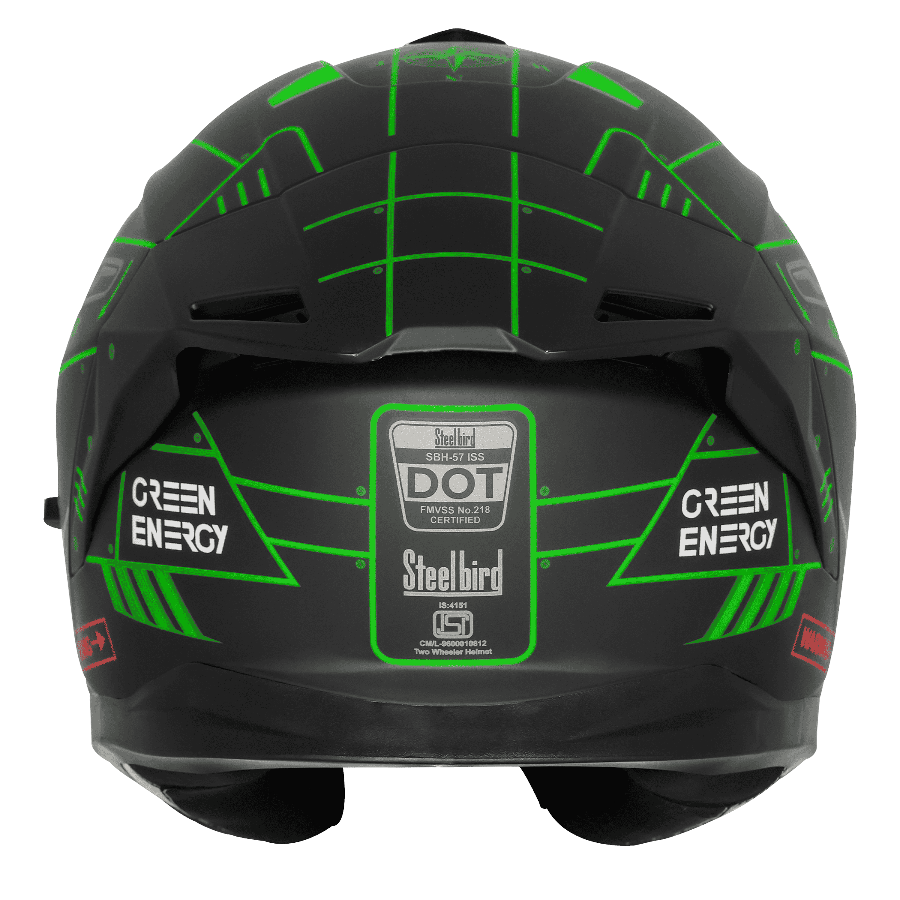 SBH-57 ISS FIGHTER F6 MAT BLACK WITH GREEN