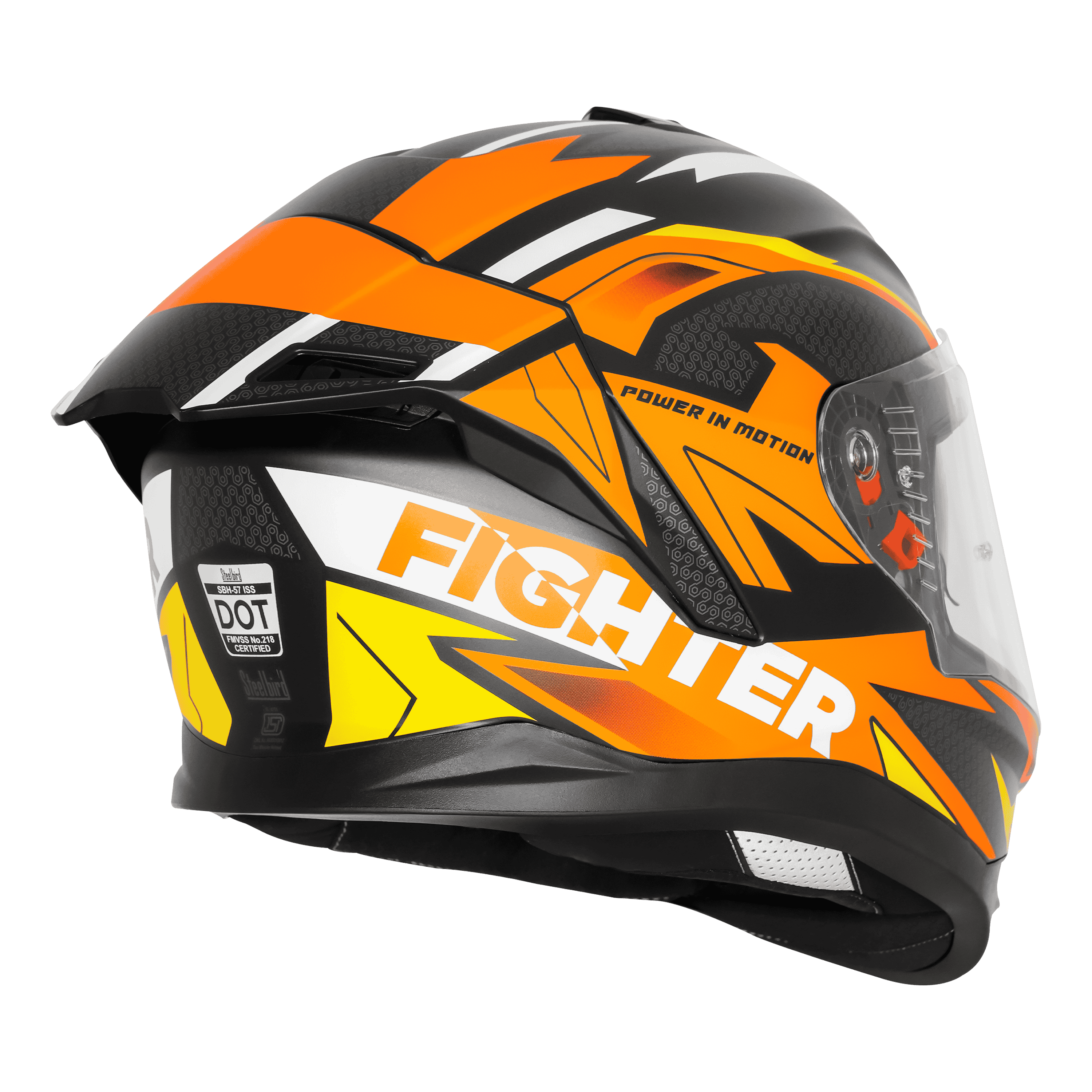 SBH-57 ISS FIGHTER F7 GLOSSY BLACK WITH ORANGE 