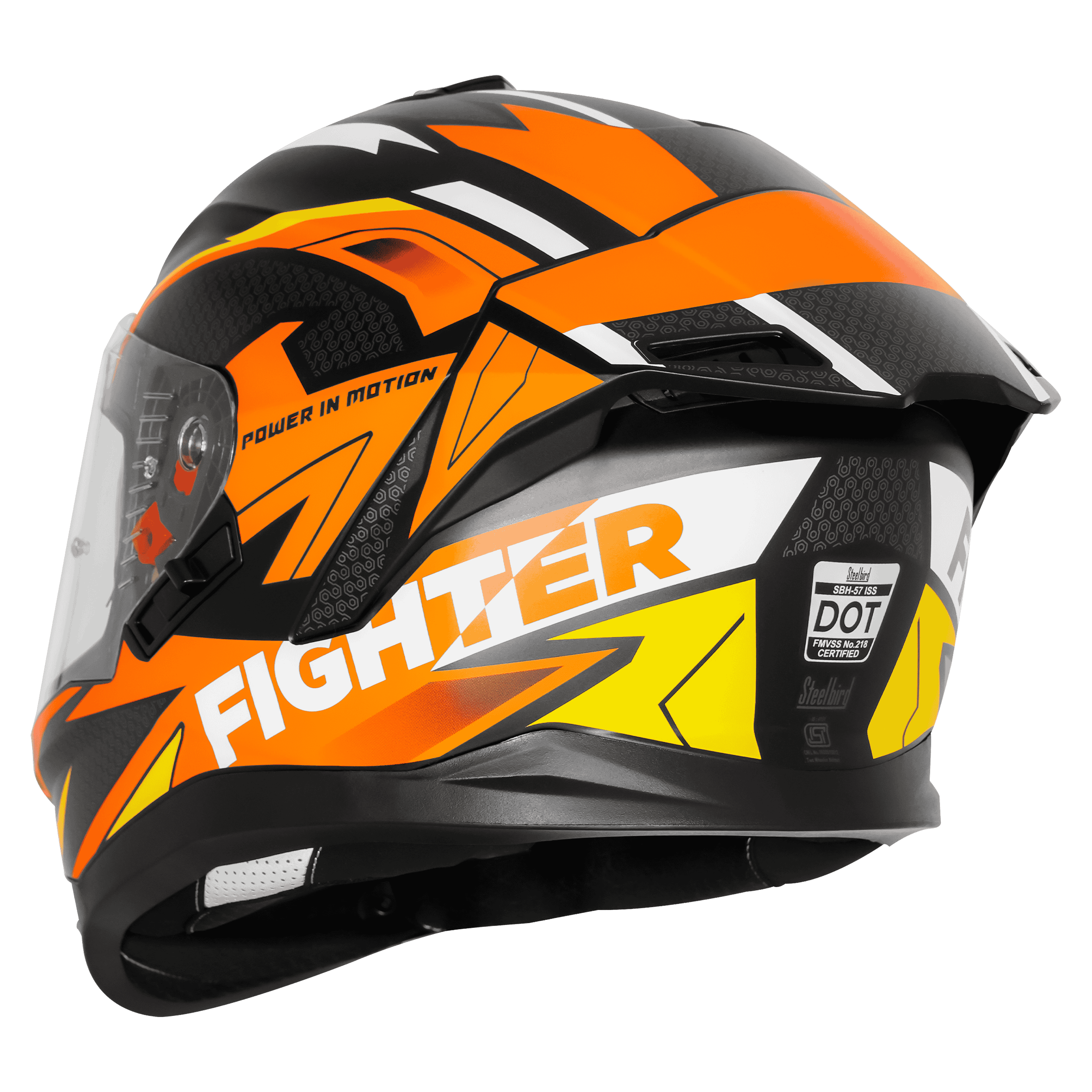 SBH-57 ISS FIGHTER F7 GLOSSY BLACK WITH ORANGE 