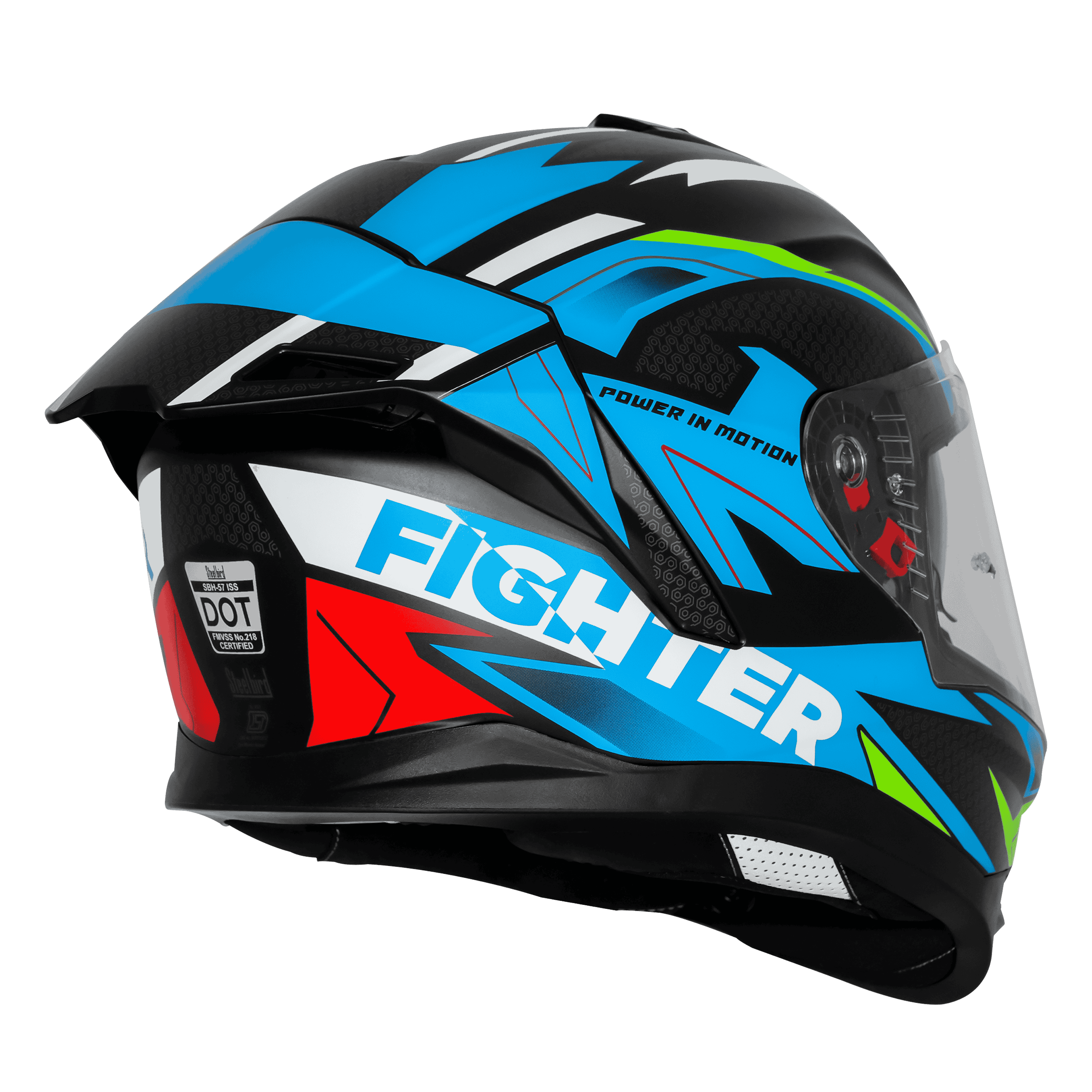 SBH-57 ISS FIGHTER F7 GLOSSY BLACK WITH JAZZ BLUE