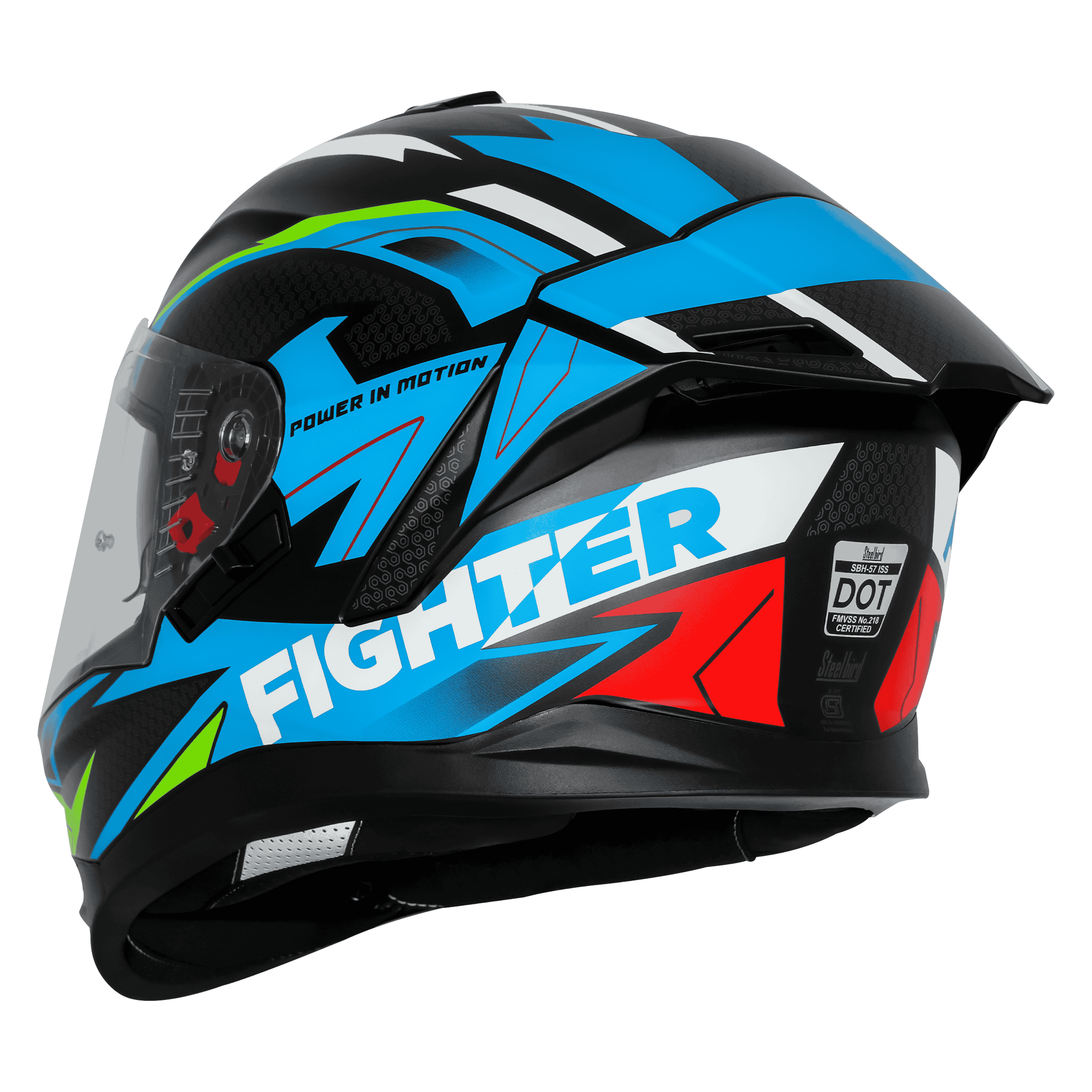 SBH-57 ISS FIGHTER F7 GLOSSY BLACK WITH JAZZ BLUE