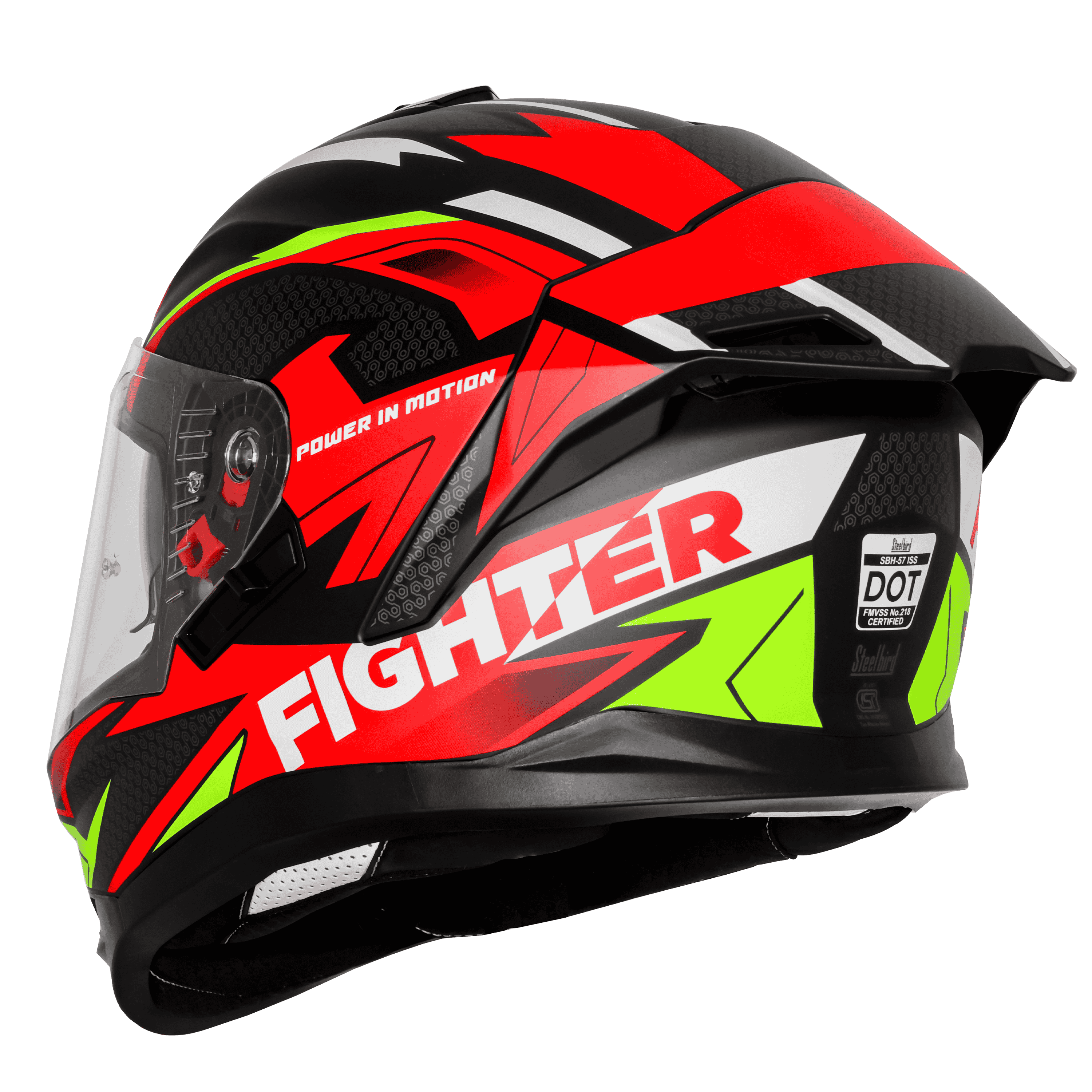 SBH-57 ISS FIGHTER F7 GLOSSY BLACK WITH RED