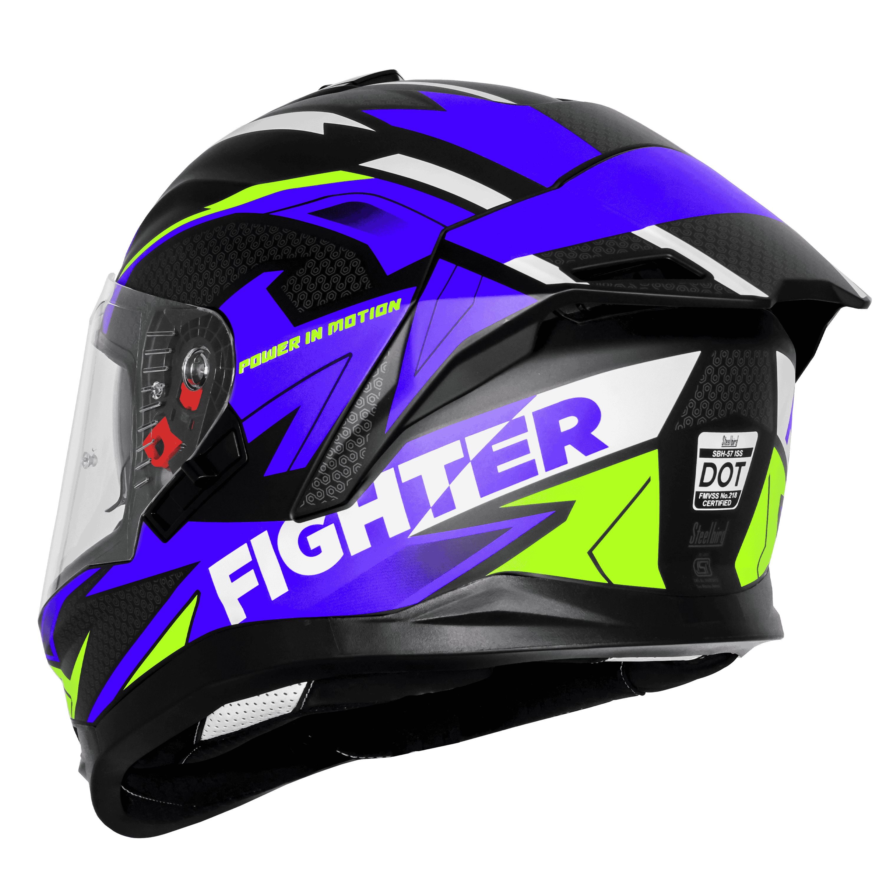 SBH-57 ISS FIGHTER F7 MAT BLACK WITH BLUE