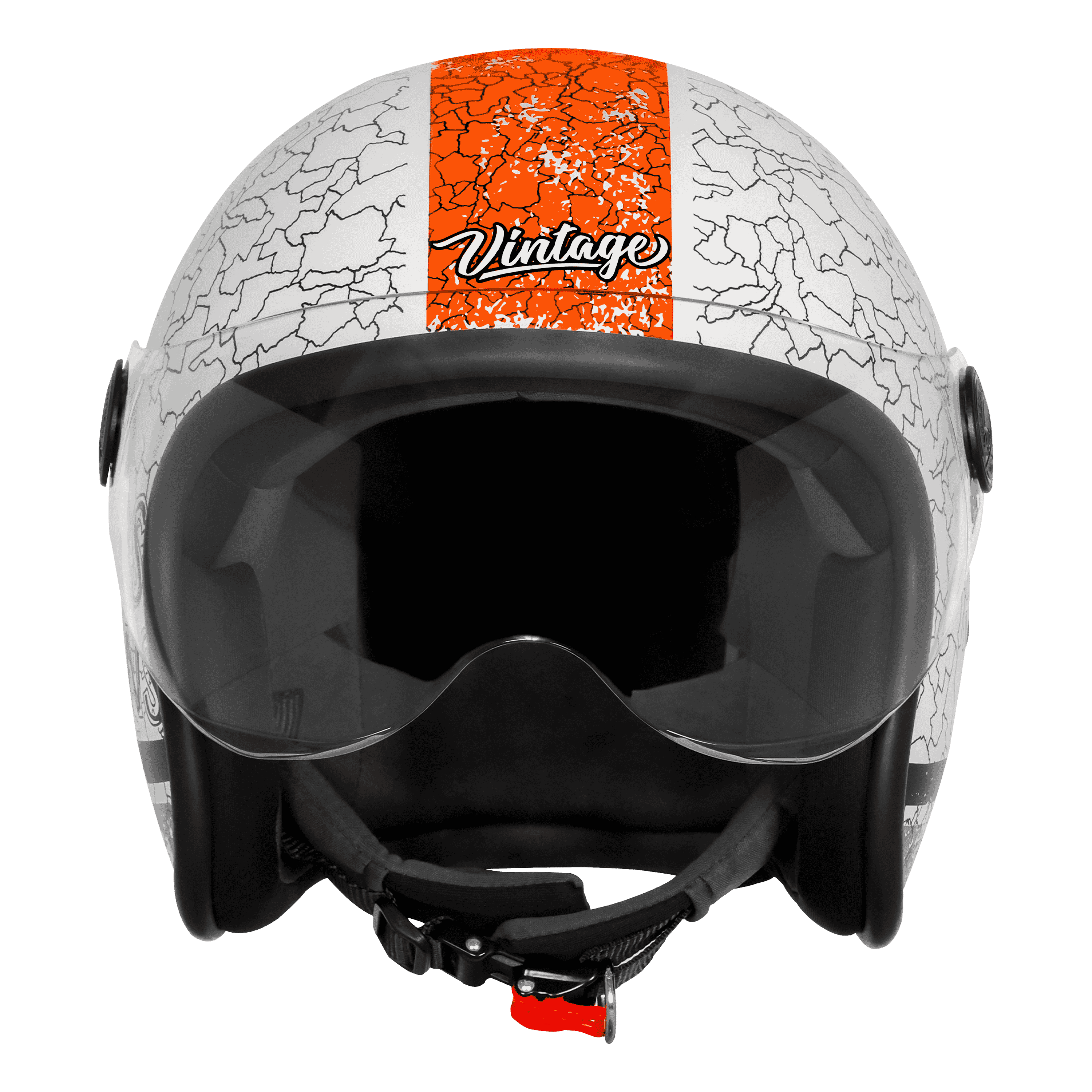 SBH-54 VINTAGE NO RULES GLOSSY WHITE WITH ORANGE